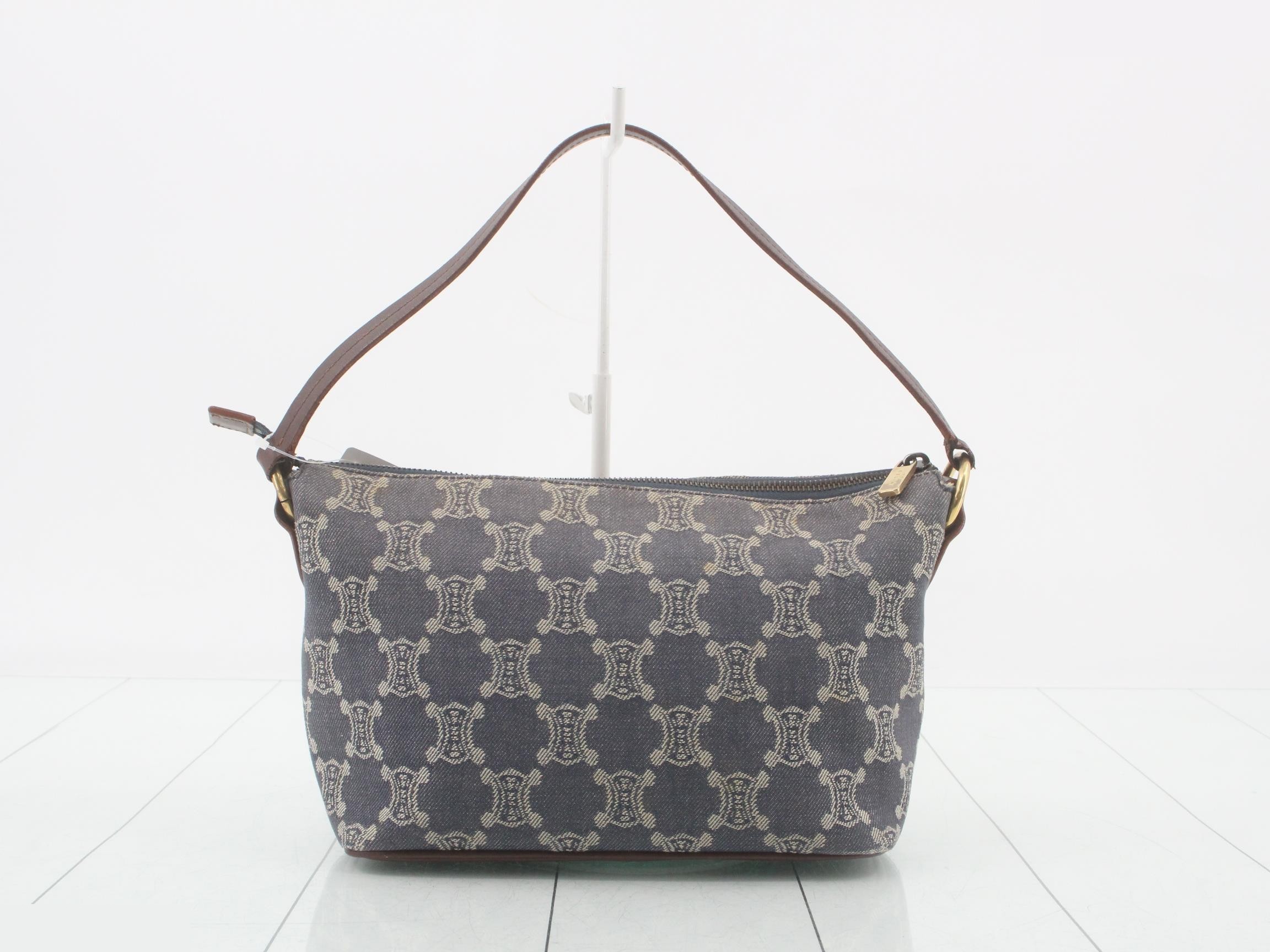Paris Macadam Denim One-Shoulder Pouch — view 2