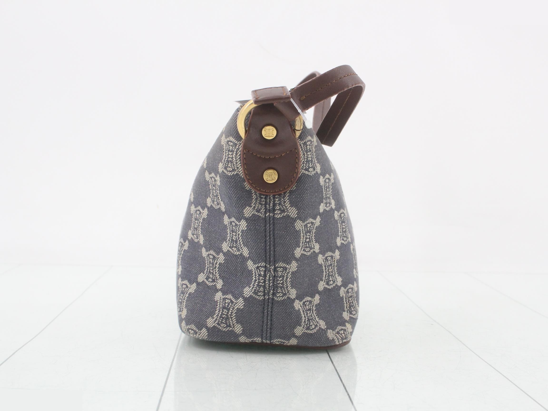 Paris Macadam Denim One-Shoulder Pouch — view 3
