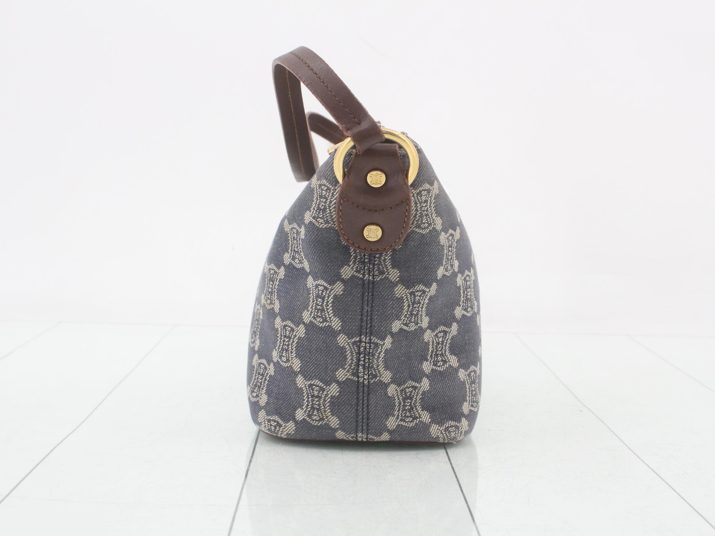 Paris Macadam Denim One-Shoulder Pouch — view 4