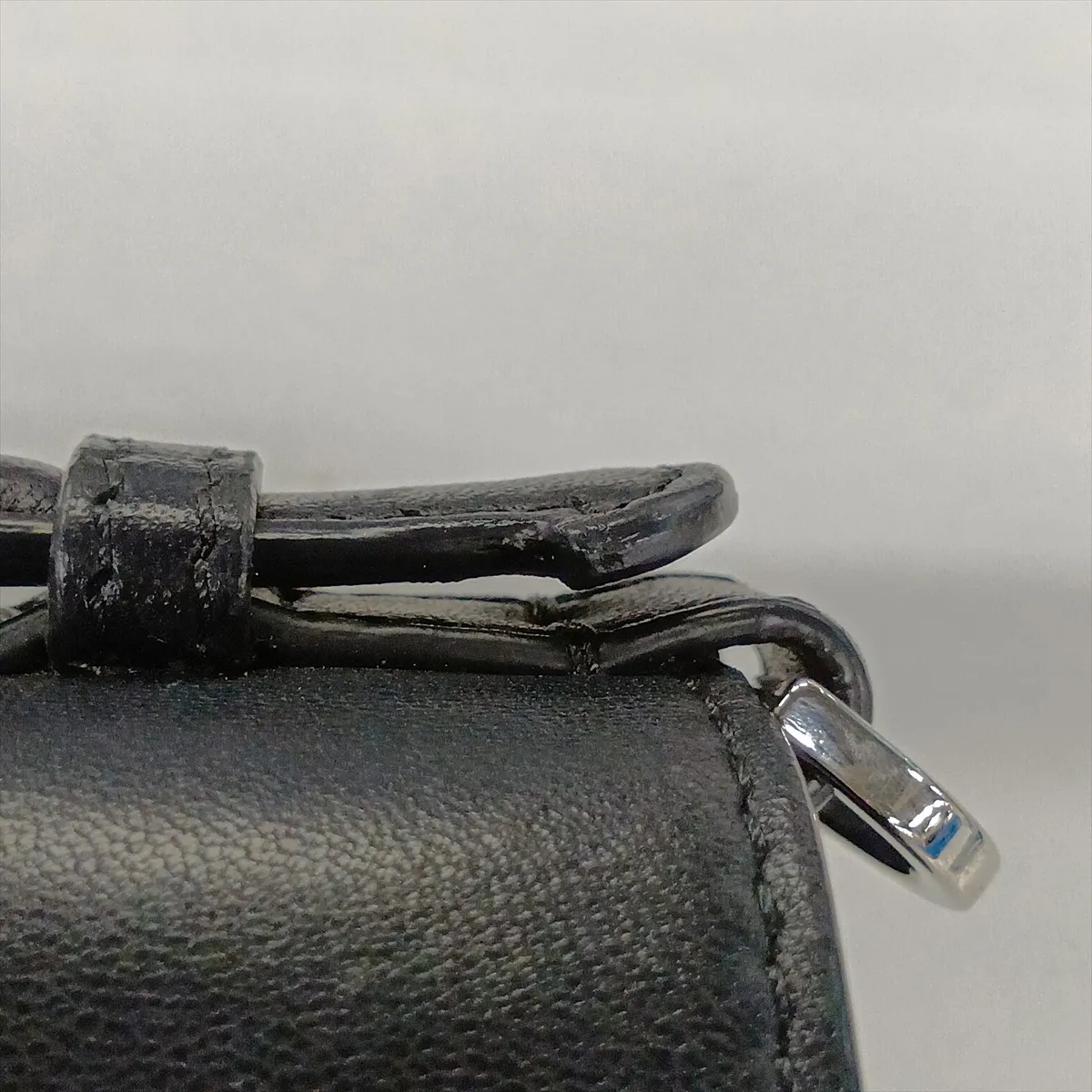 Double Micro Baguette Leather Chain Shoulder Bag, Black — view 10