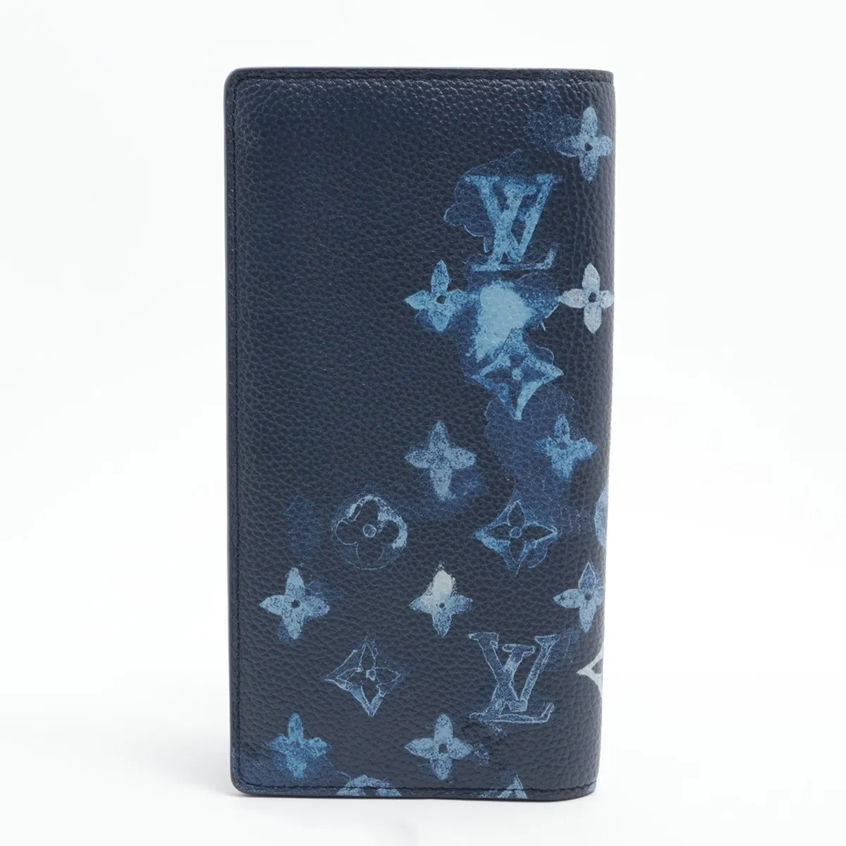 Watercolor Monogram Portefeuille Brazza NM M80465 Navy Long Wallet (RFID detected) — view 2