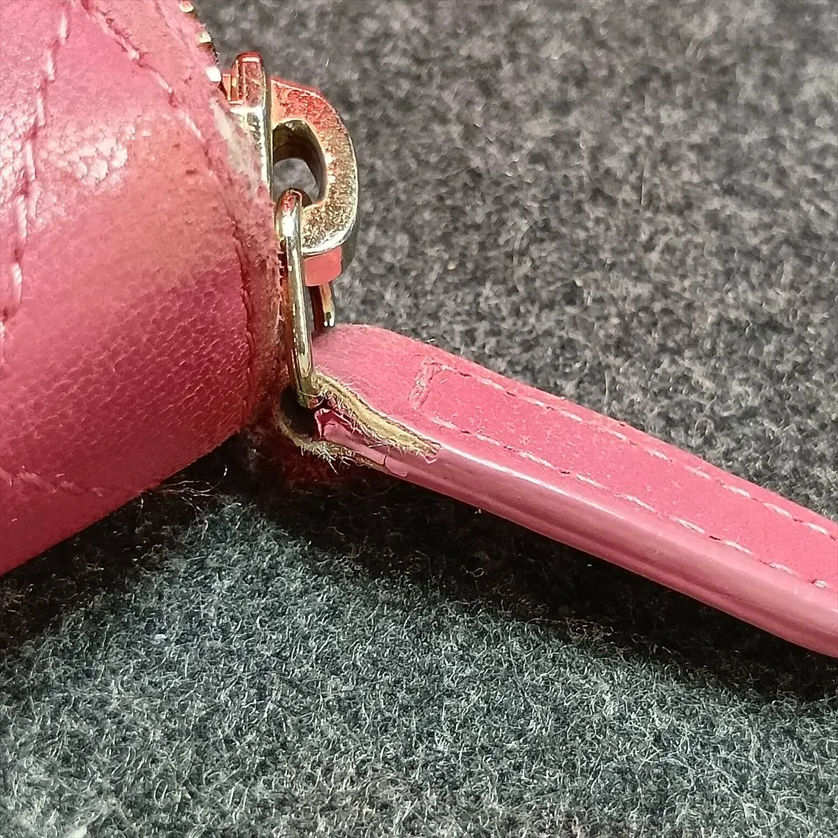 Matelassé Lambskin Long Wallet, Pink with Gold Hardware, 17896801 — view 13