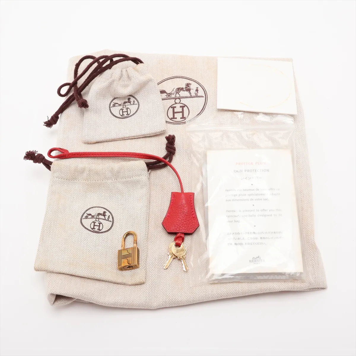 [Individually packaged] Hermes Kelly 40 Retournée Taurillon Clemence Red Gold Hardware P:2012 — view 13