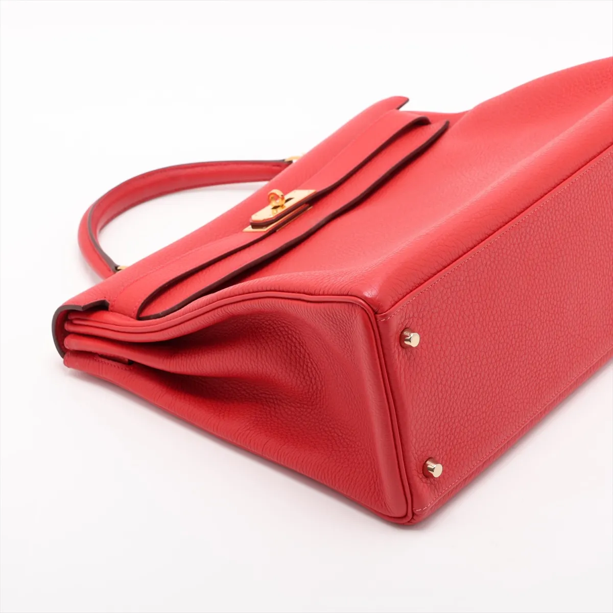 [Individually packaged] Hermes Kelly 40 Retournée Taurillon Clemence Red Gold Hardware P:2012 — view 4