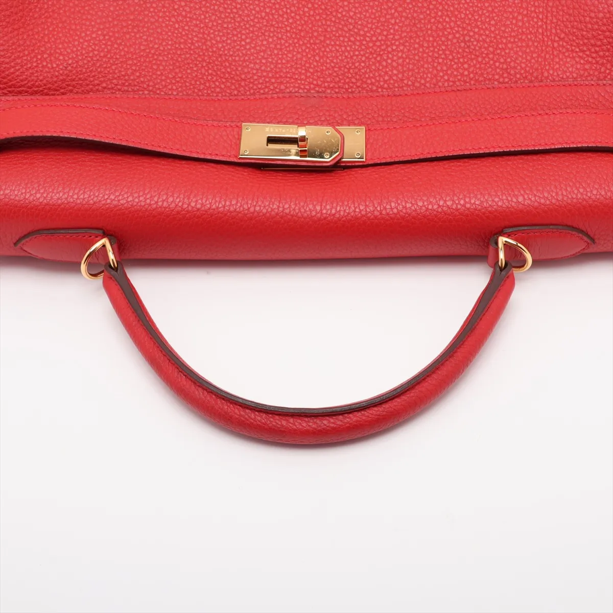 [Individually packaged] Hermes Kelly 40 Retournée Taurillon Clemence Red Gold Hardware P:2012 — view 5