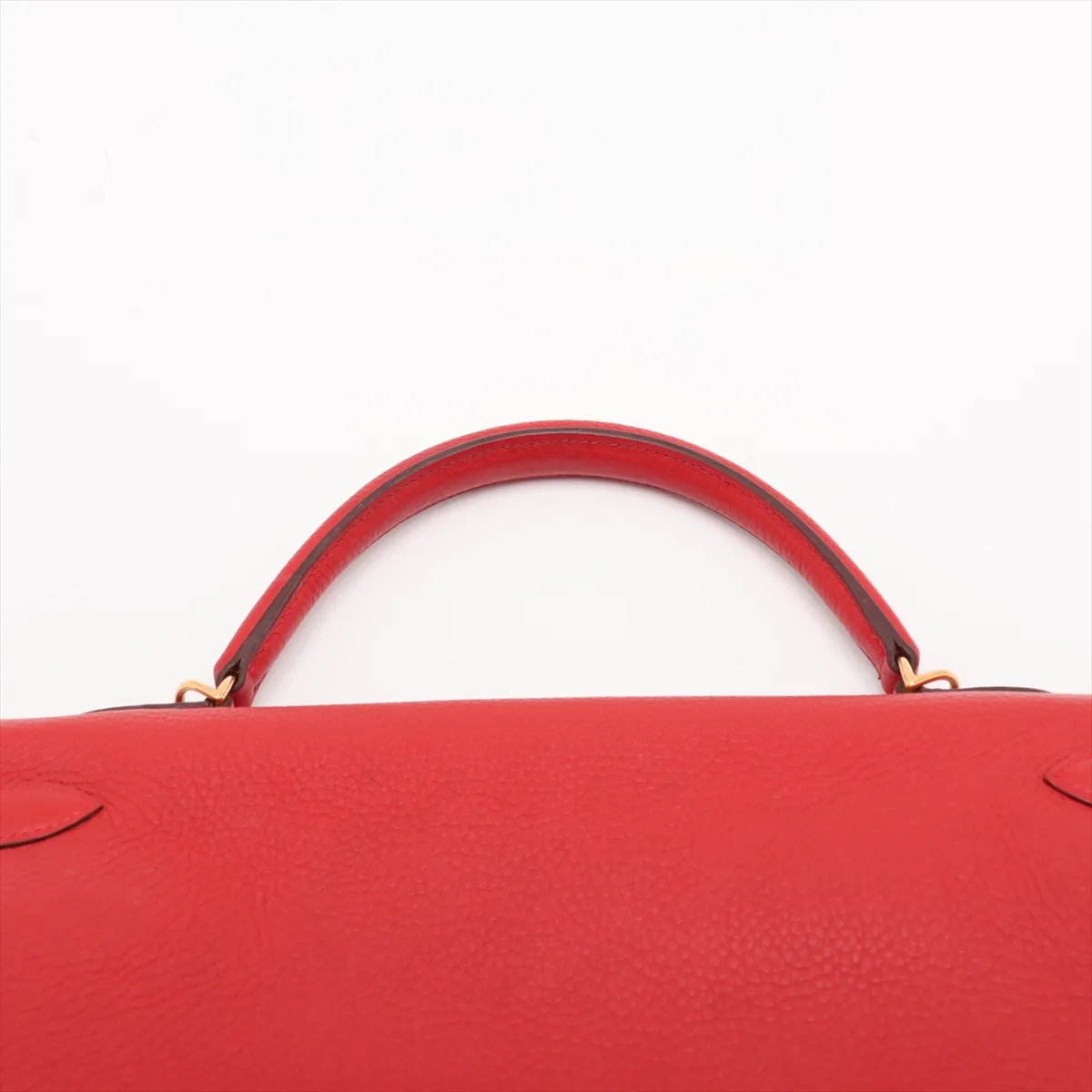 [Individually packaged] Hermes Kelly 40 Retournée Taurillon Clemence Red Gold Hardware P:2012 — view 6