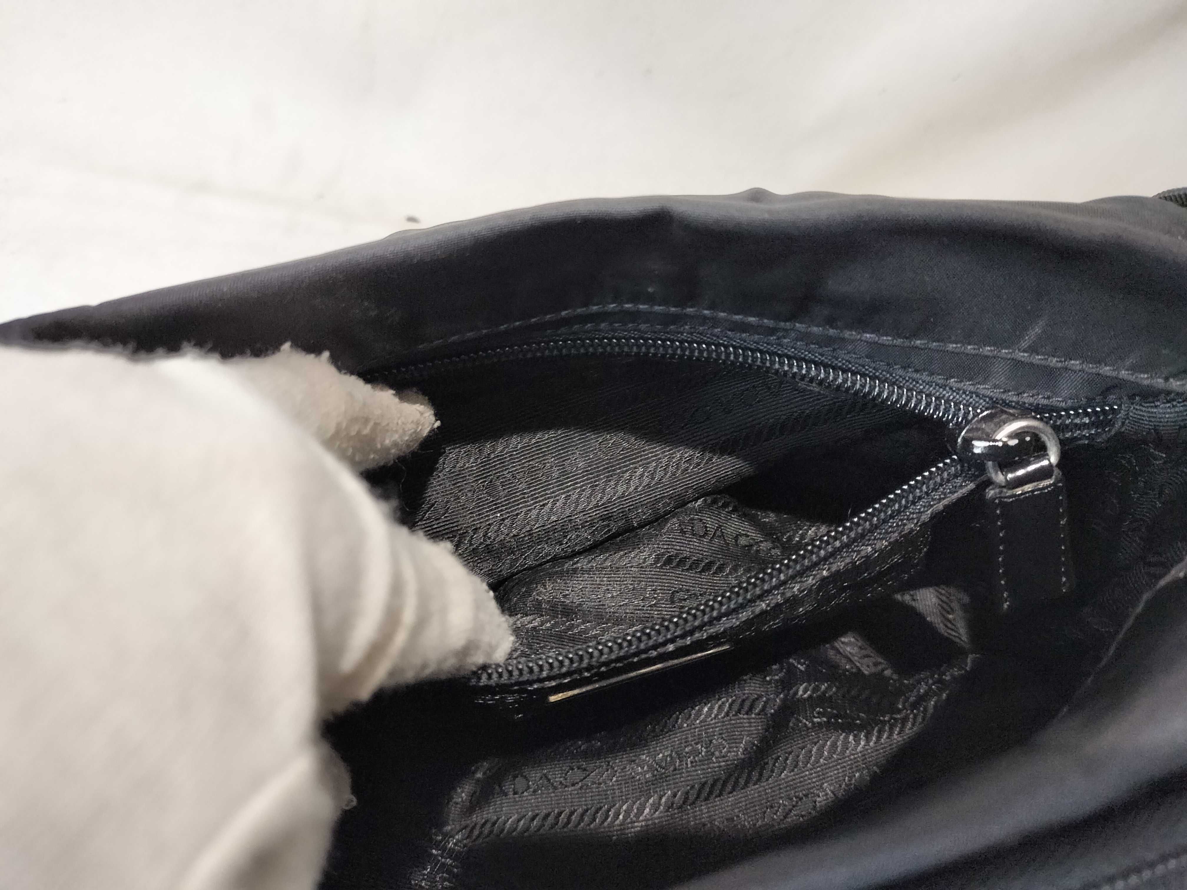 Nylon Flap Shoulder Bag with Triangle Logo — view 11