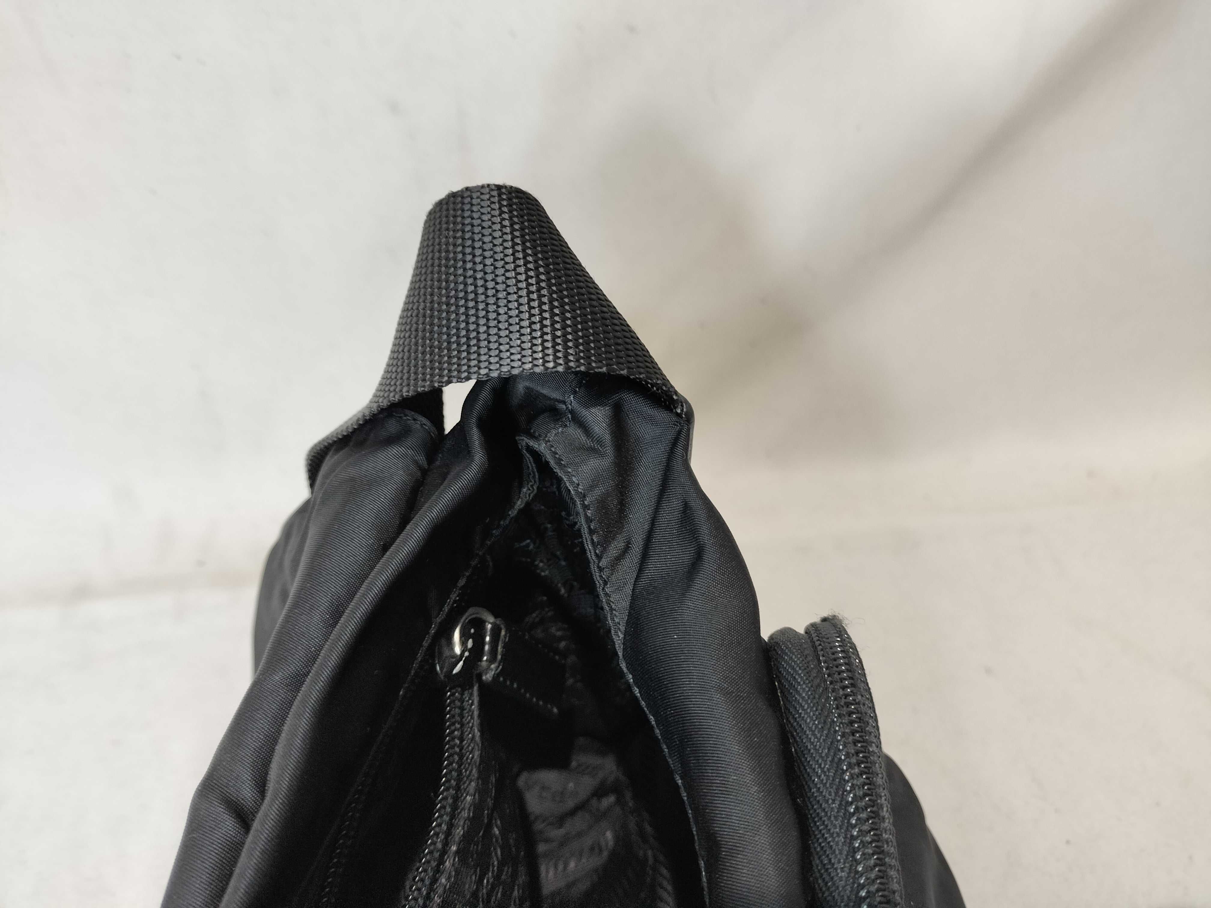 Nylon Flap Shoulder Bag with Triangle Logo — view 13