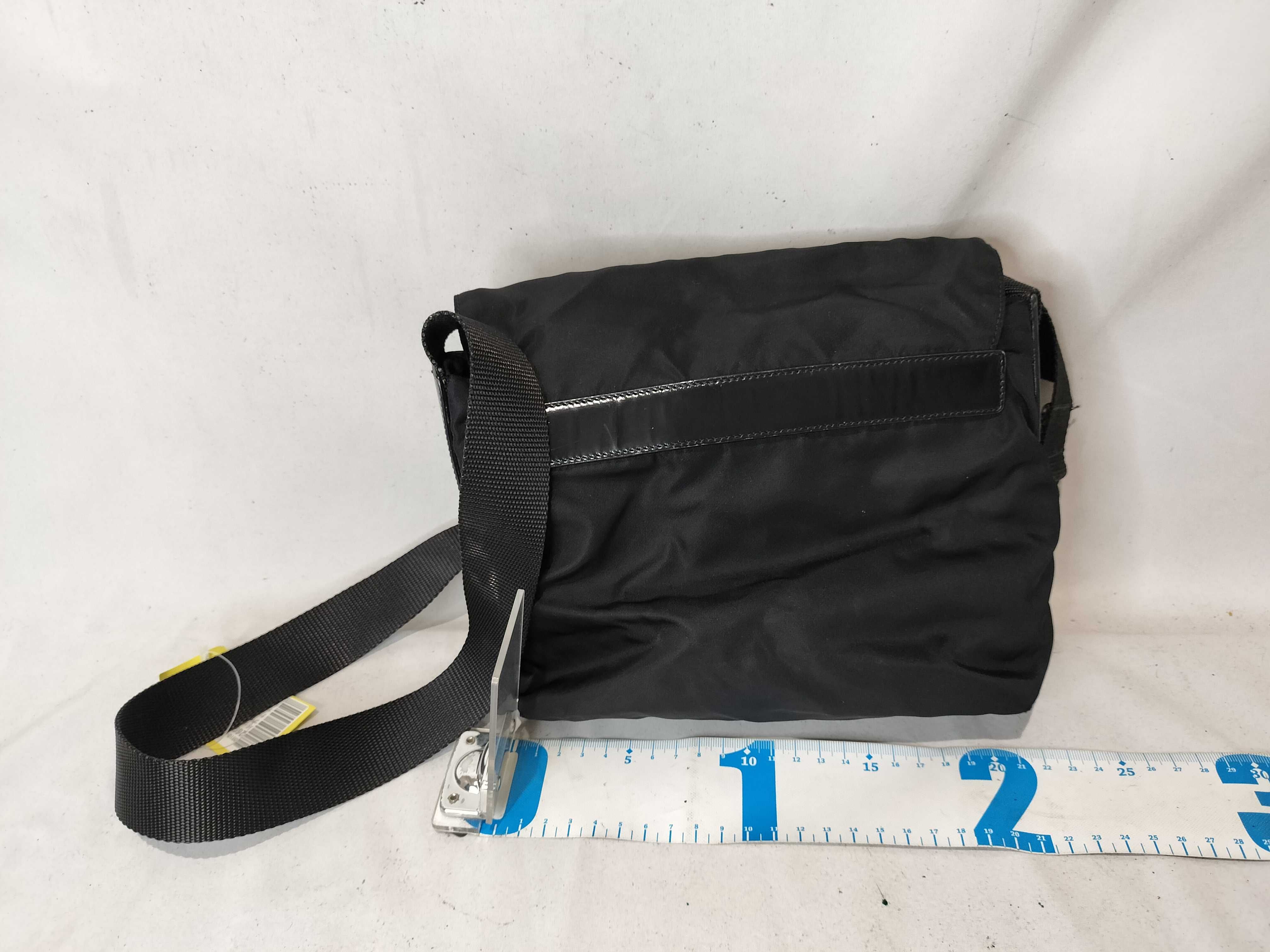 Nylon Flap Shoulder Bag with Triangle Logo — view 3