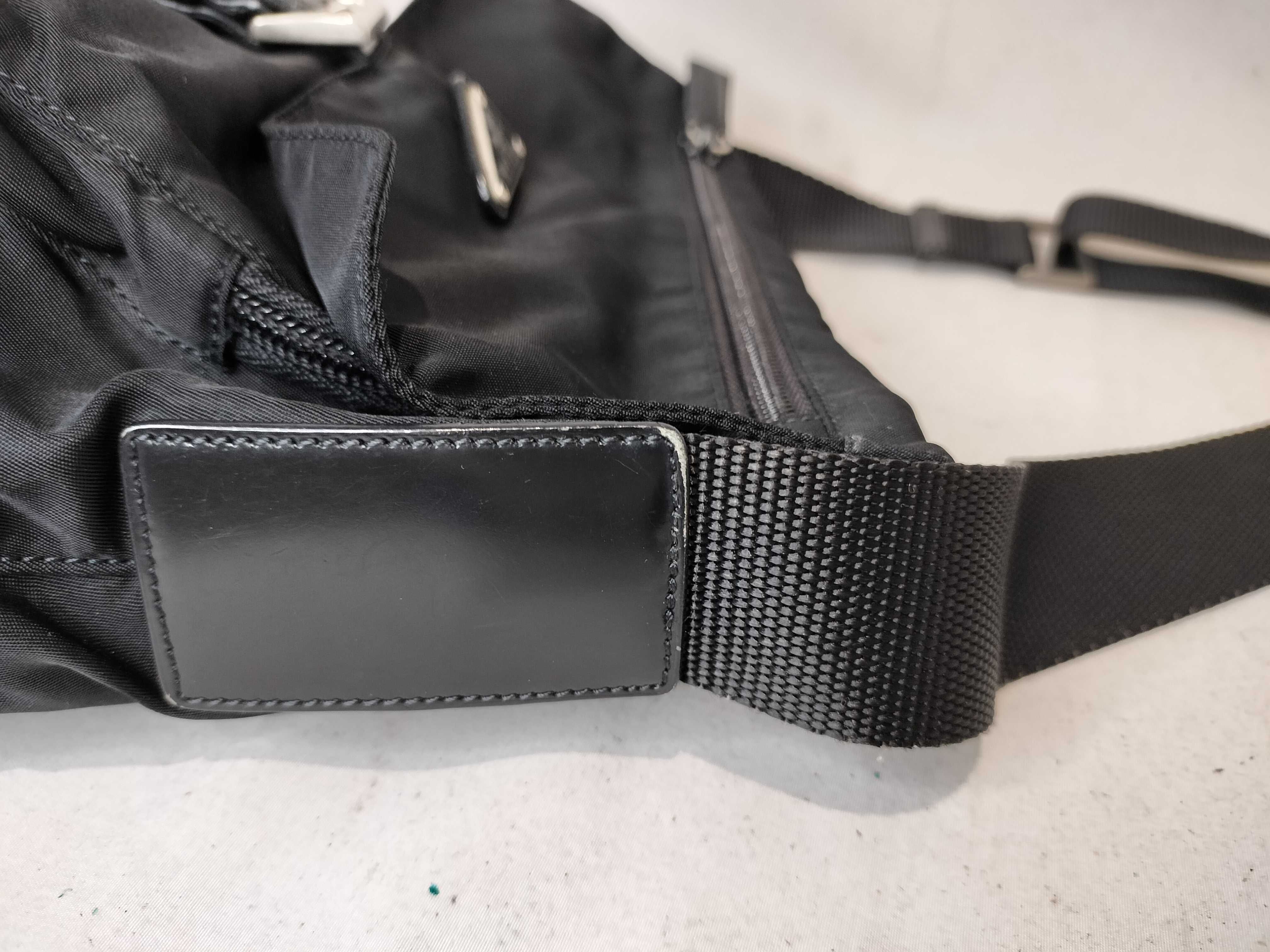 Nylon Flap Shoulder Bag with Triangle Logo — view 6