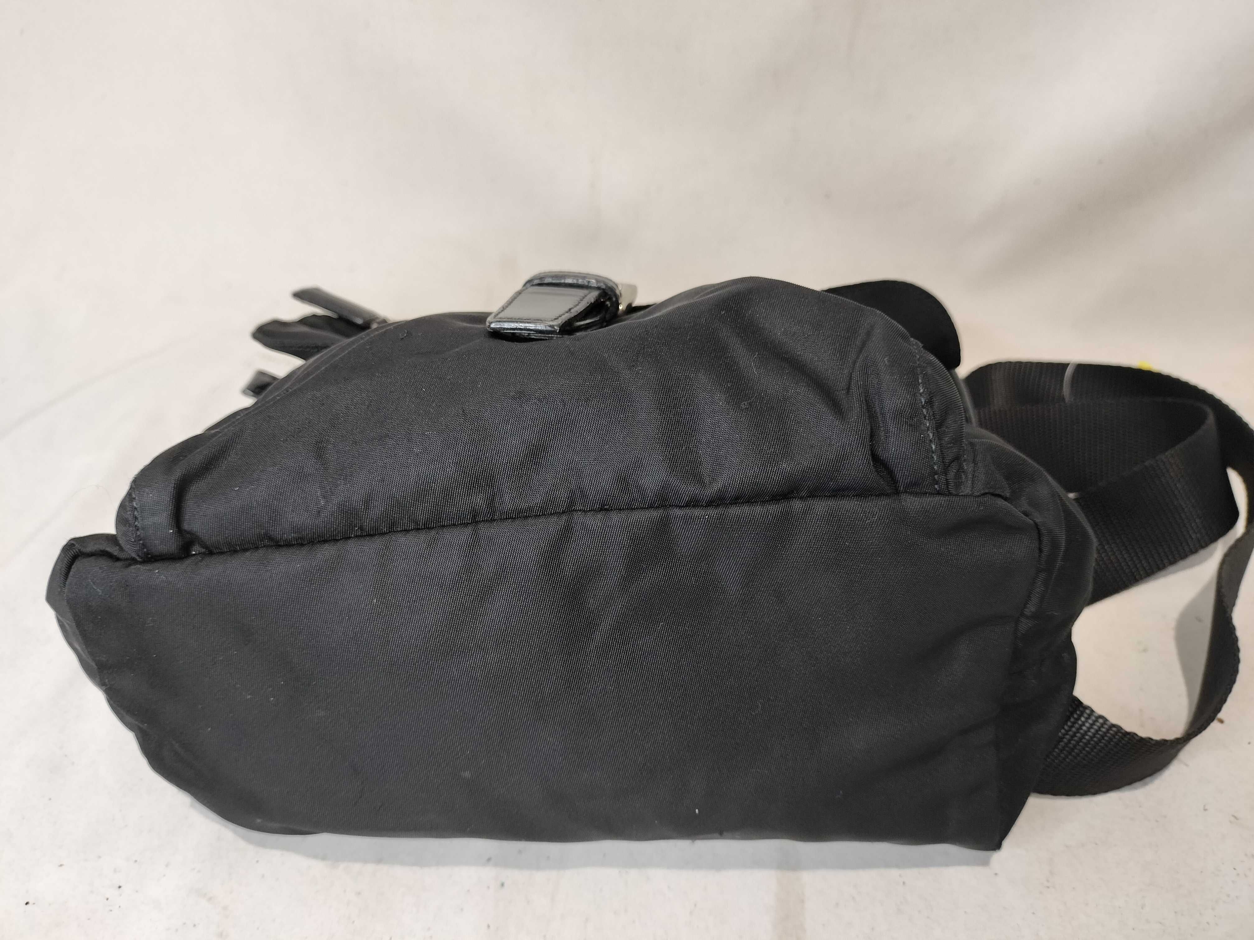 Nylon Flap Shoulder Bag with Triangle Logo — view 8