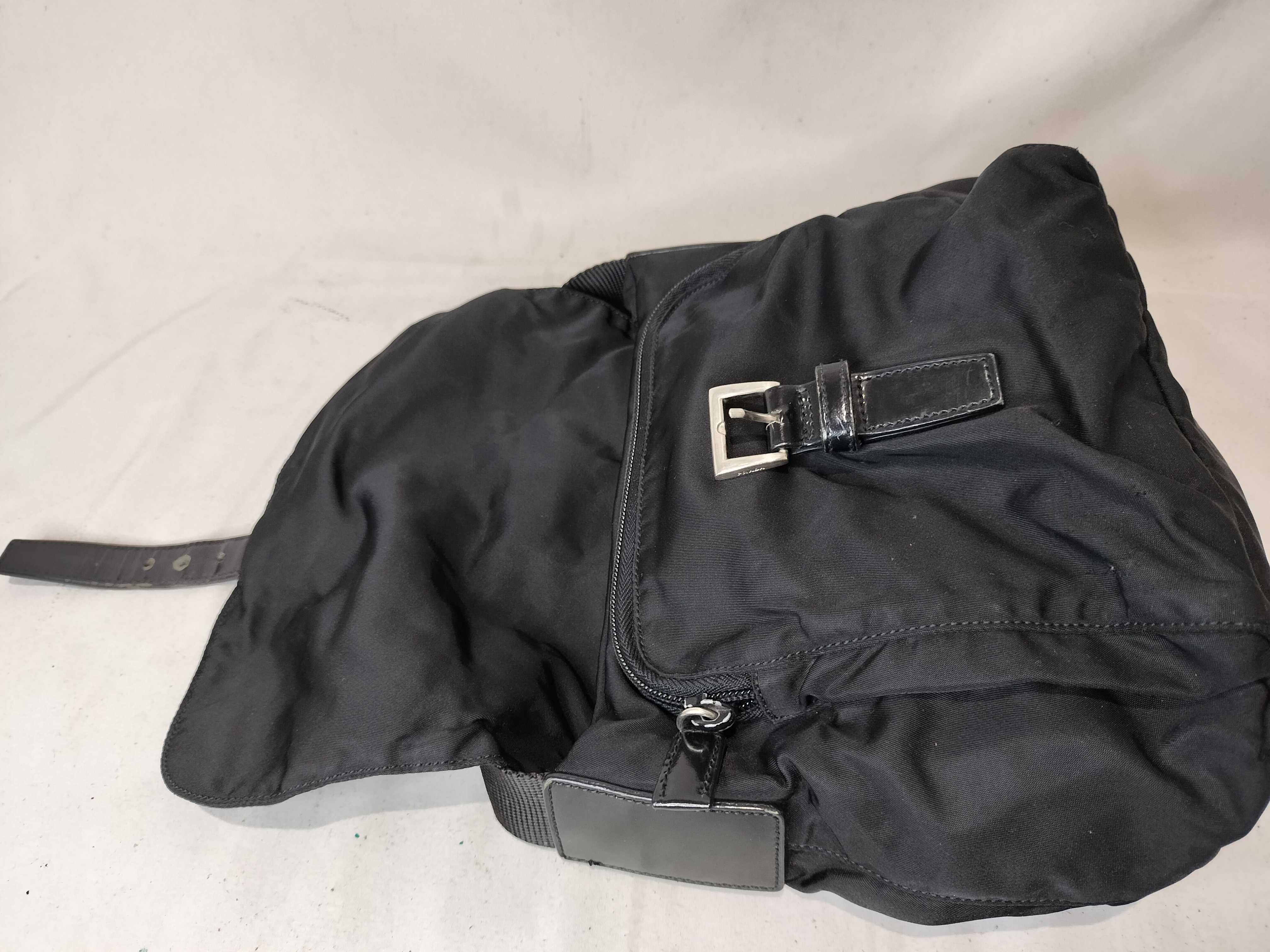 Nylon Flap Shoulder Bag with Triangle Logo — view 9
