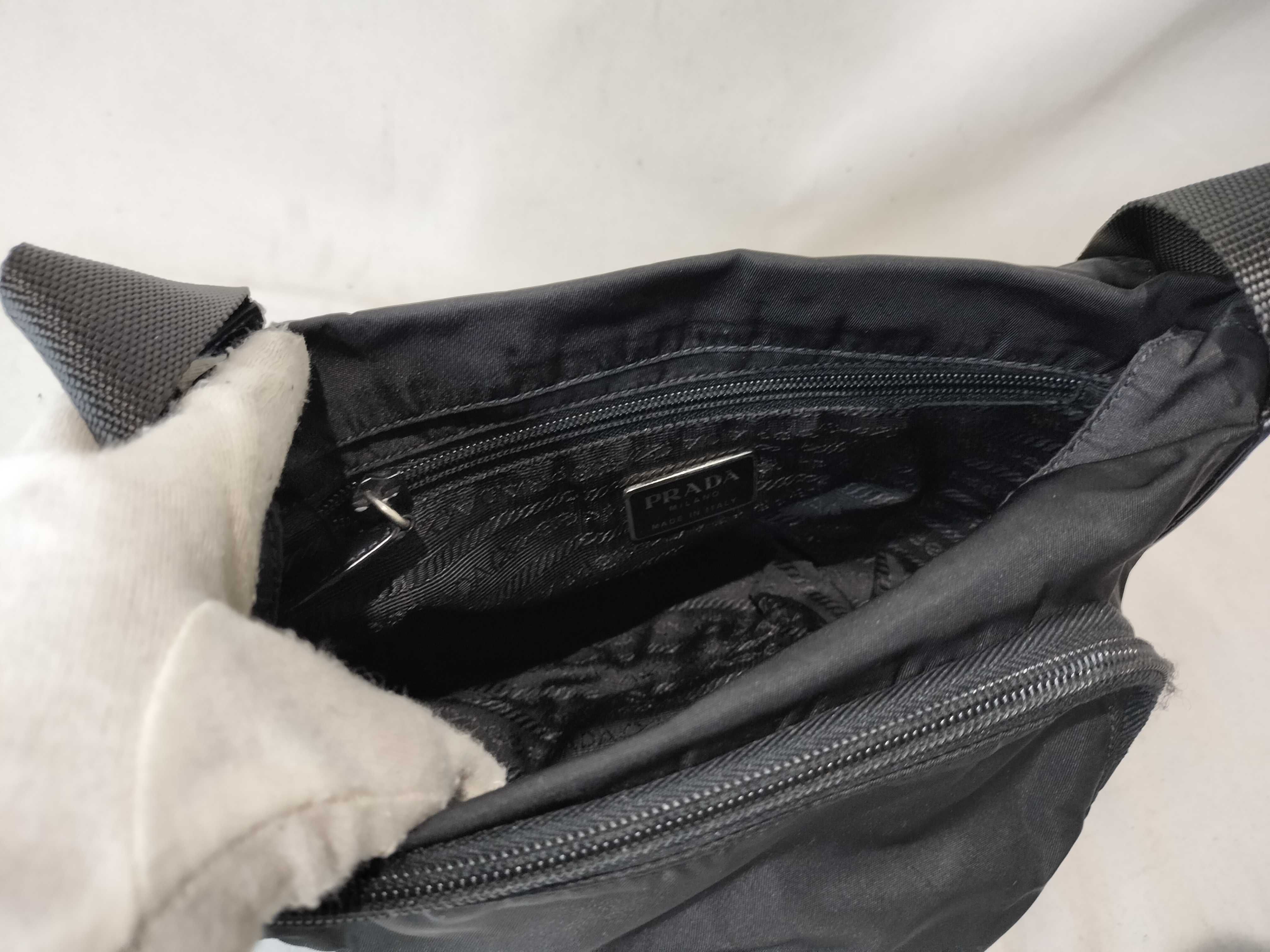 Nylon Flap Shoulder Bag with Triangle Logo — view 10