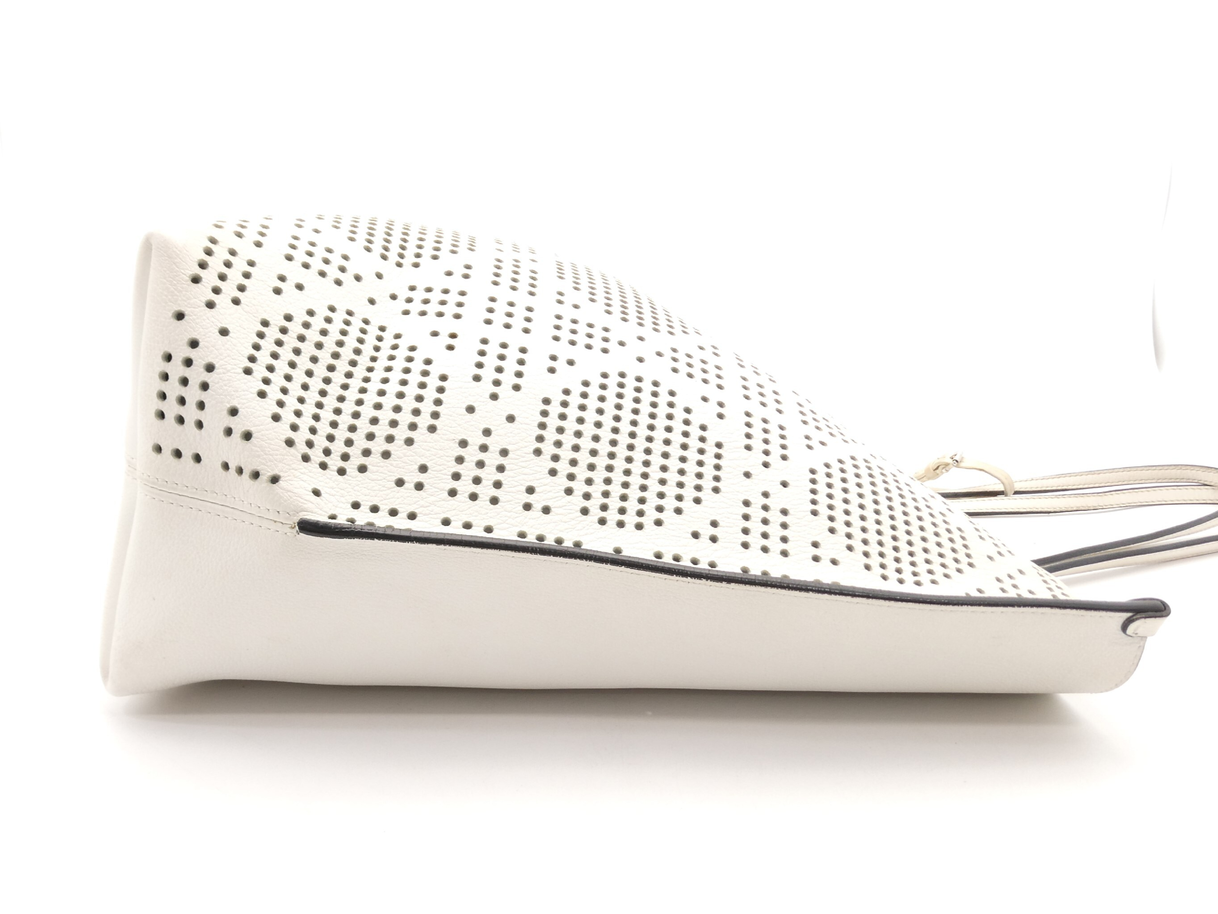 perforated leather tote bag — view 4