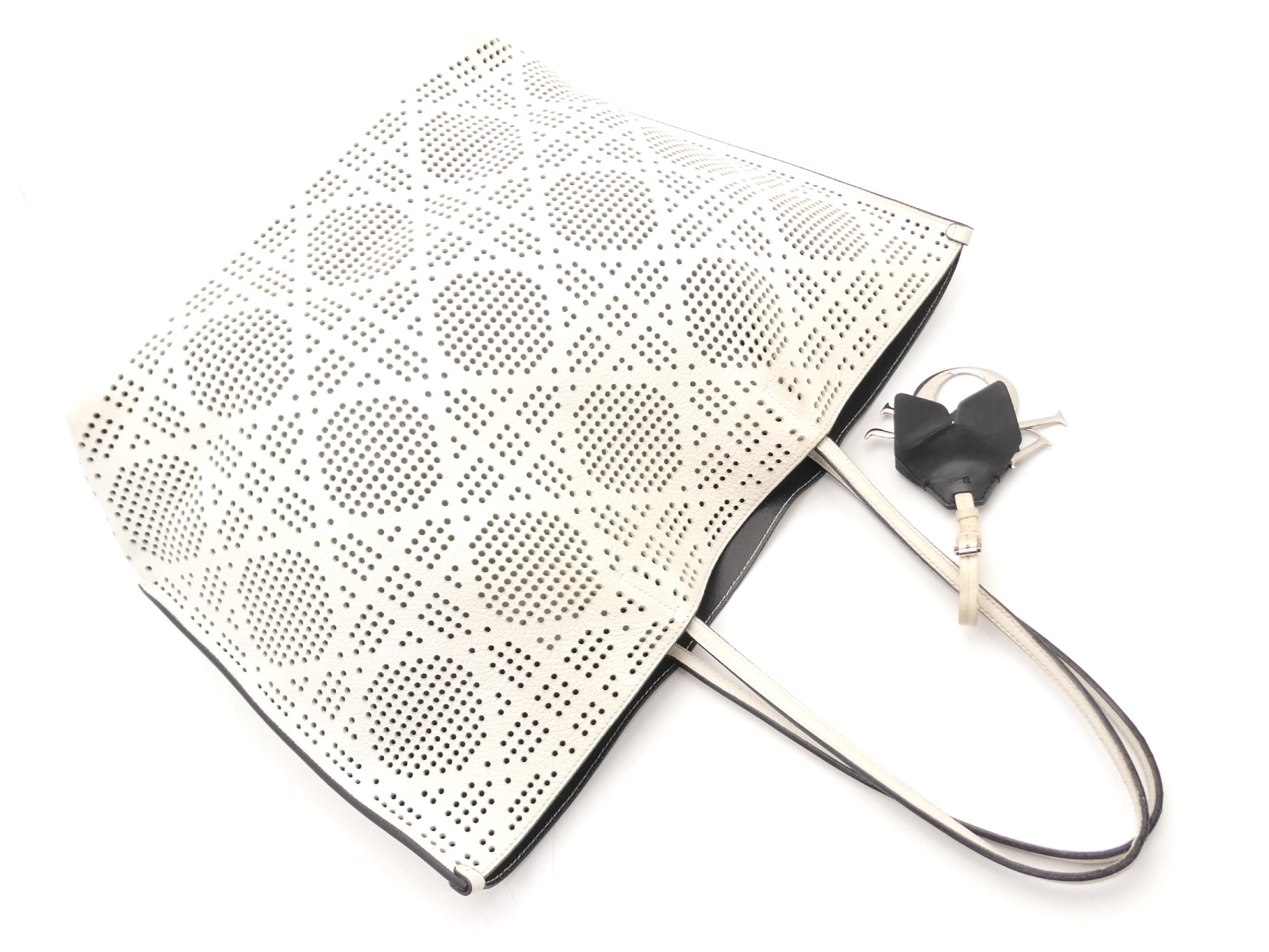 perforated leather tote bag — view 6