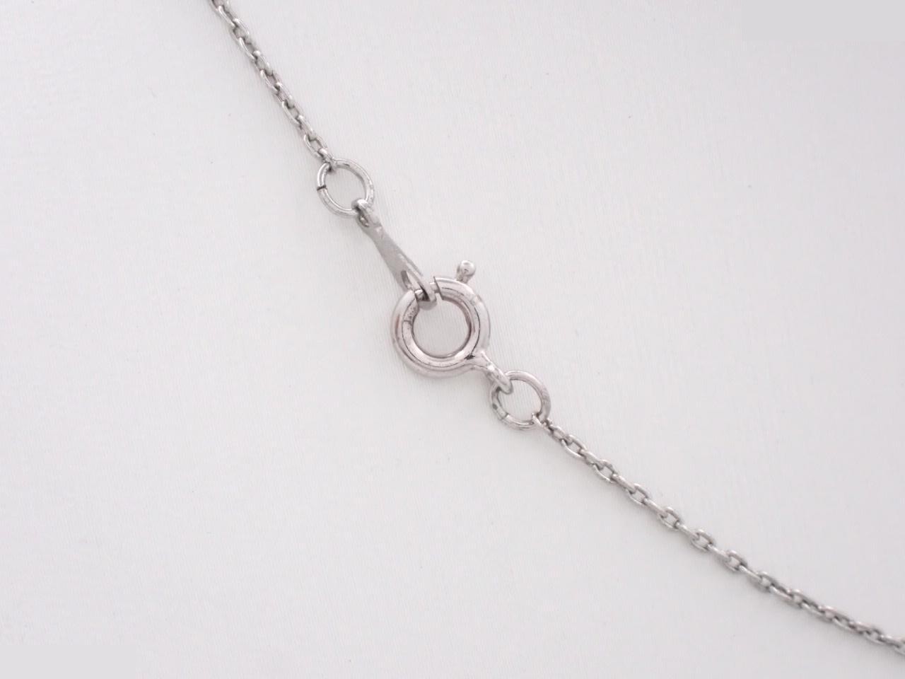 Silver necklace, chain approximately 37cm, chain is non-original. — view 2