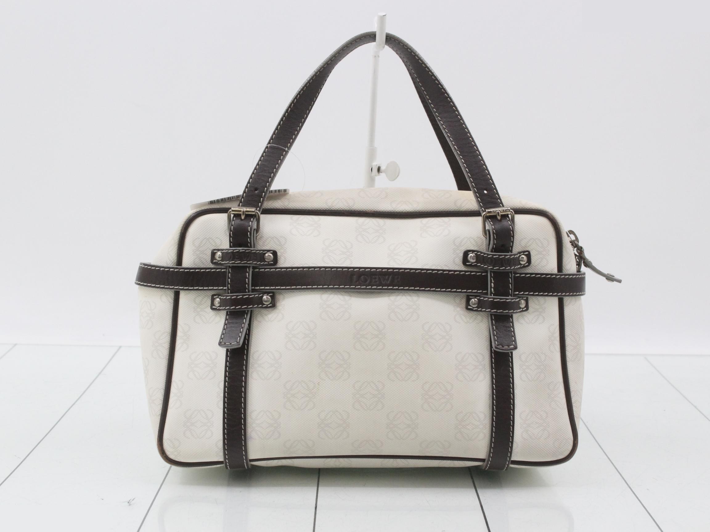 Anagram handbag - White and dark brown — view 2