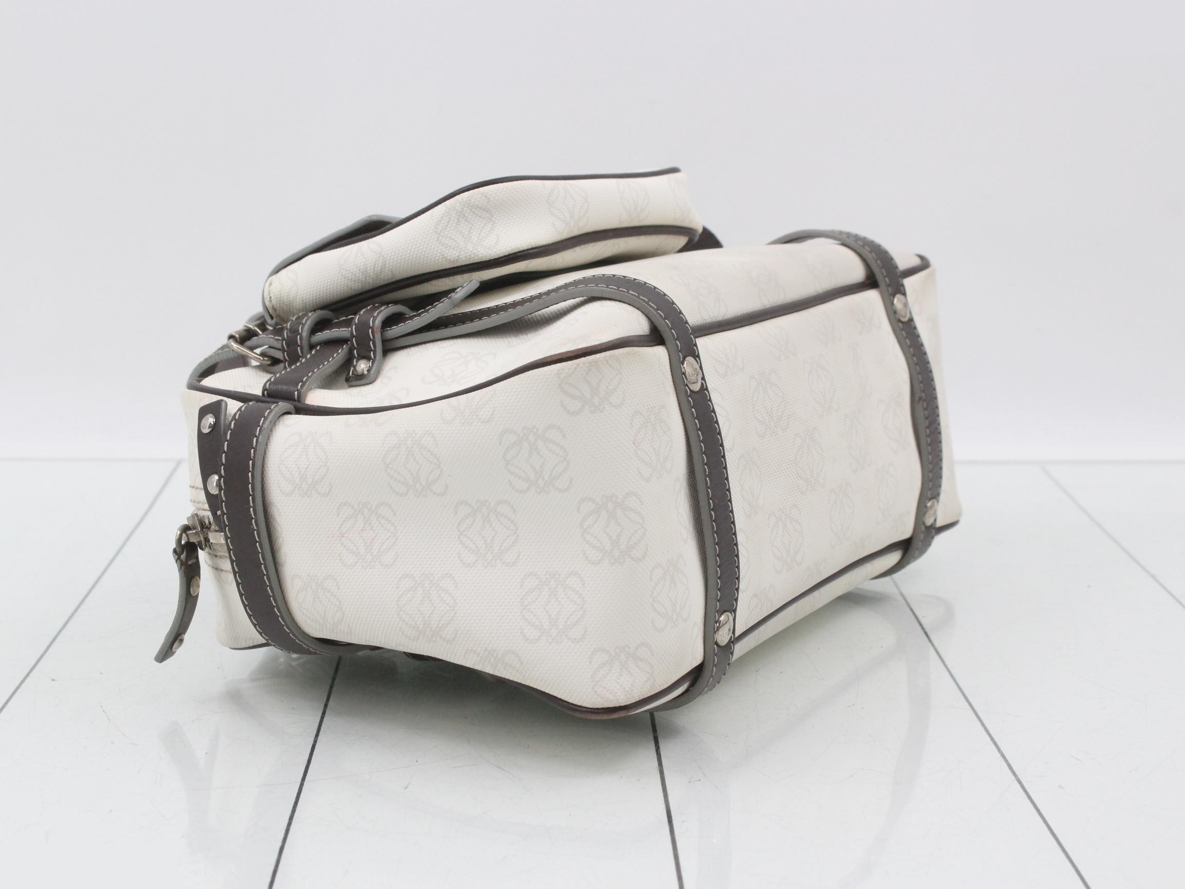 Anagram handbag - White and dark brown — view 5