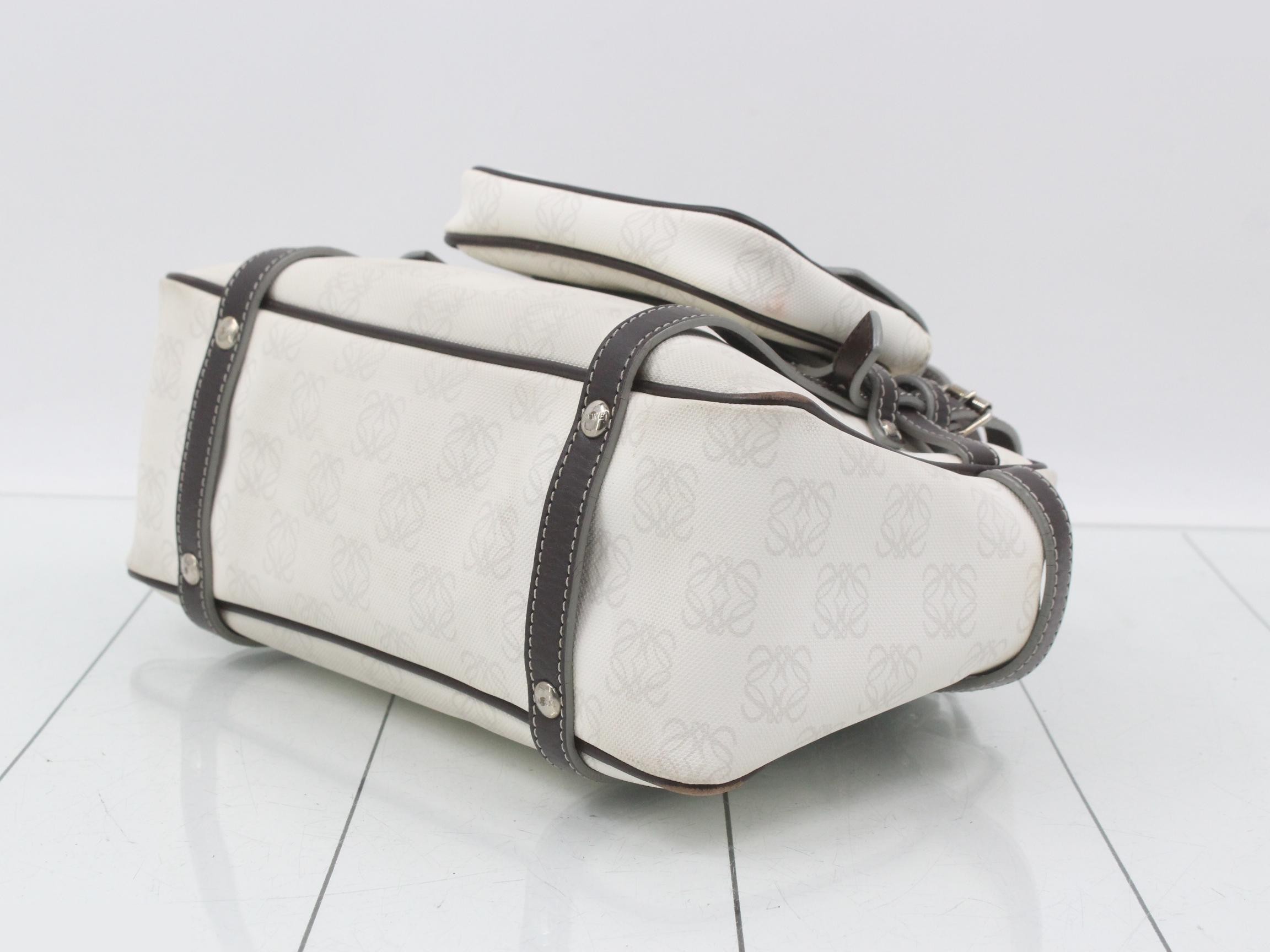 Anagram handbag - White and dark brown — view 6