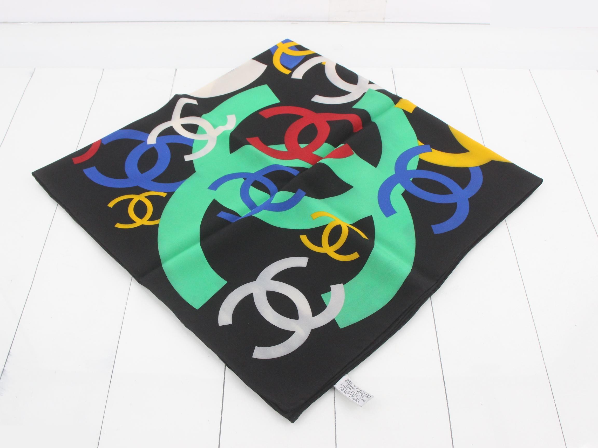 Scarf, Coco Mark design, 100% silk, approximately 85 x 85 cm, with tag. — view 2