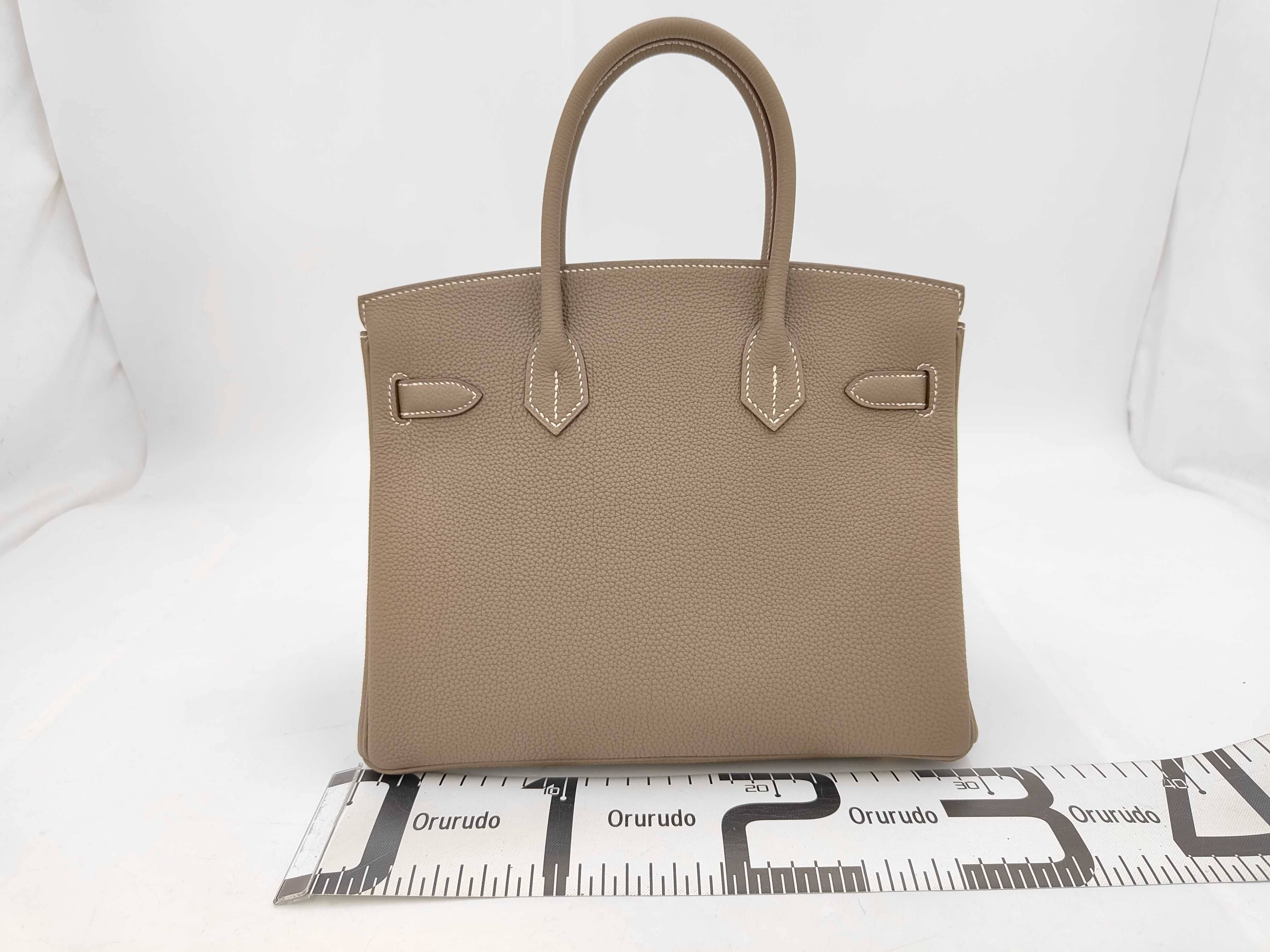 Birkin 30 Togo Etoupe Gold Hardware G Stamp Handbag — view 2