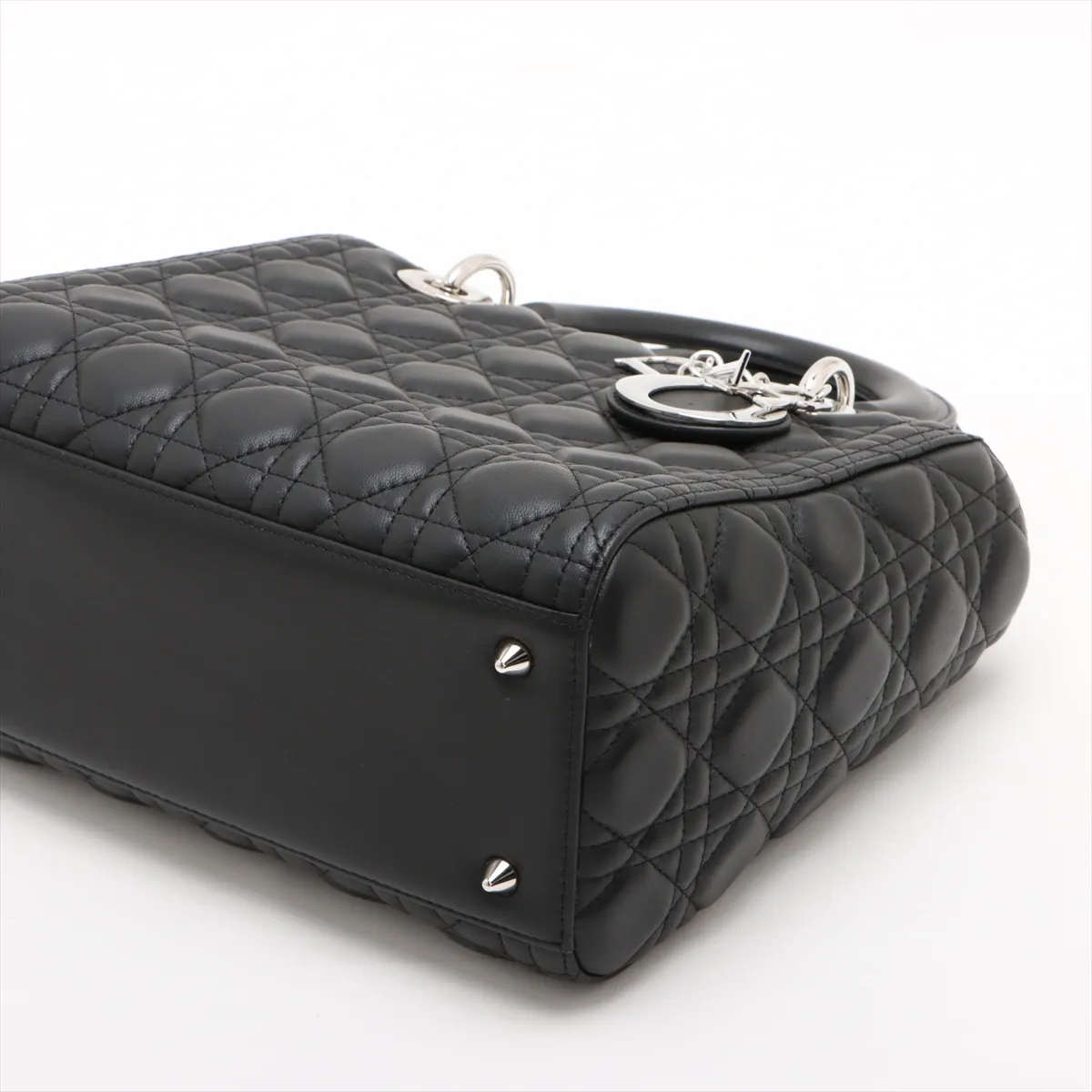 Cannage Lady Dior Leather 2WAY Handbag Black — view 3