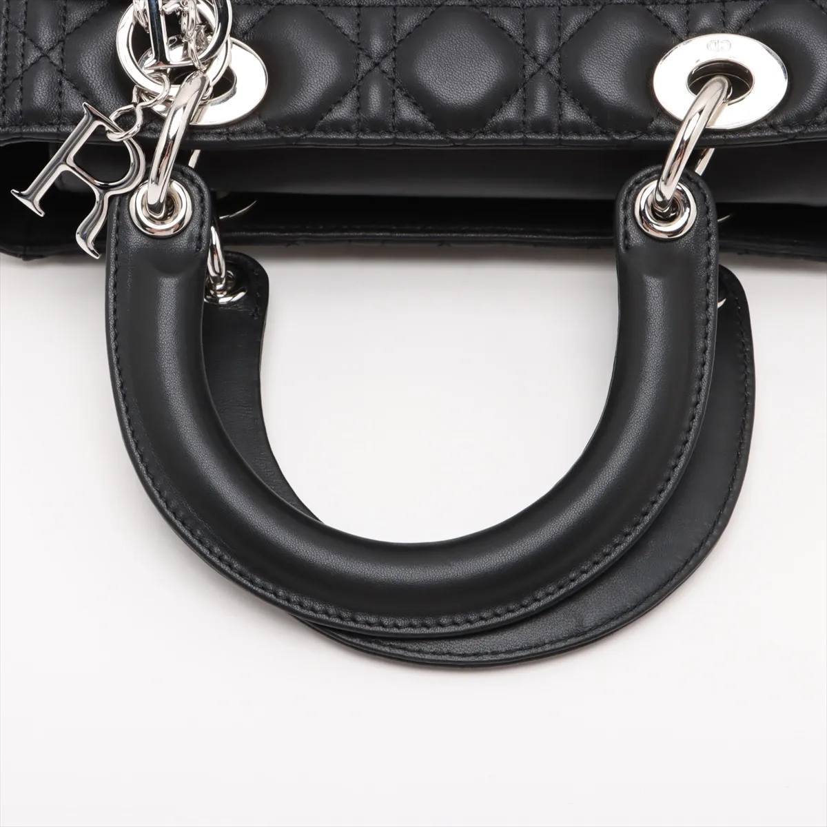 Cannage Lady Dior Leather 2WAY Handbag Black — view 5
