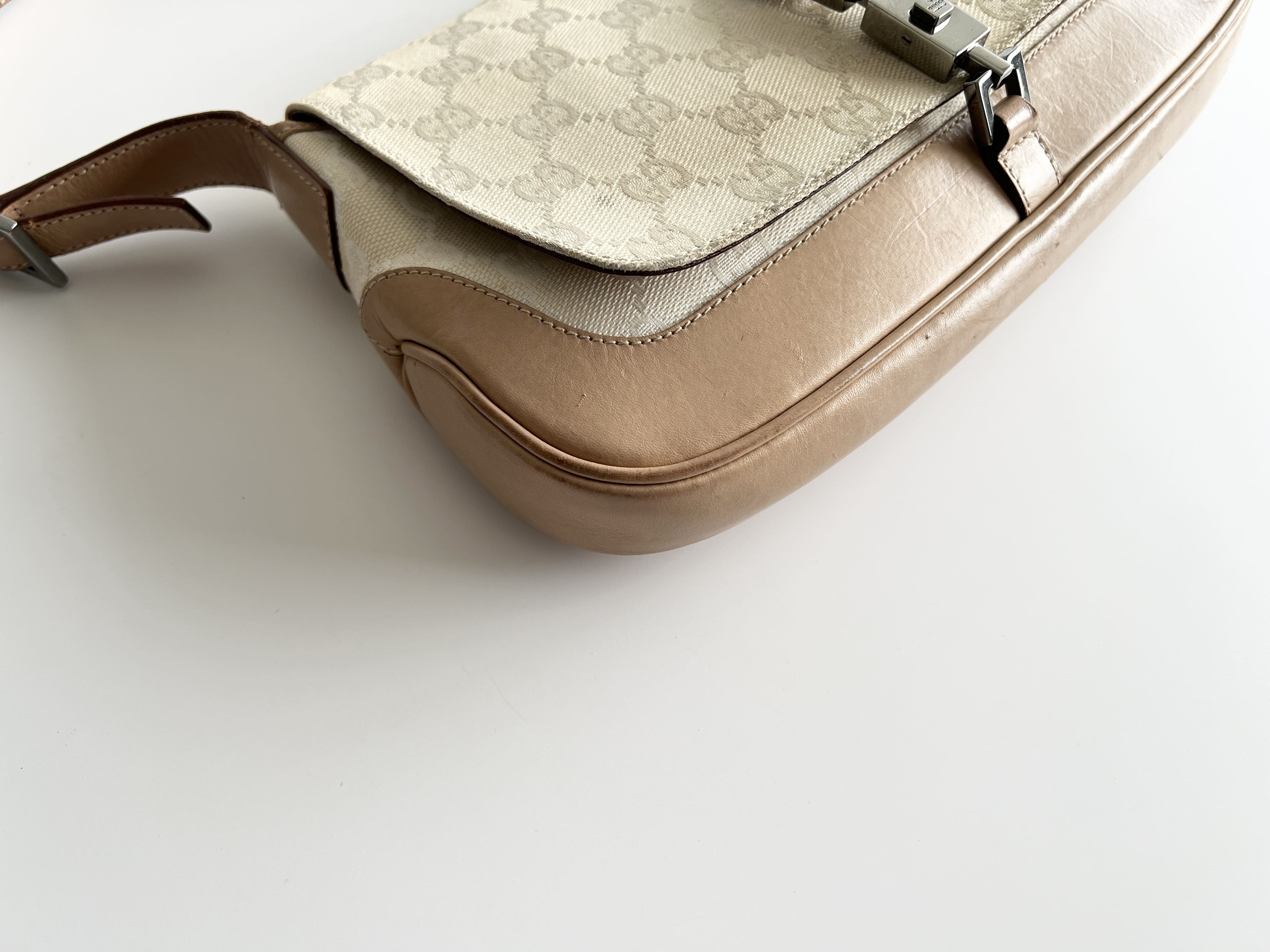 Jackie GG Leather Canvas Shoulder Bag (One Shoulder Bag) — view 11