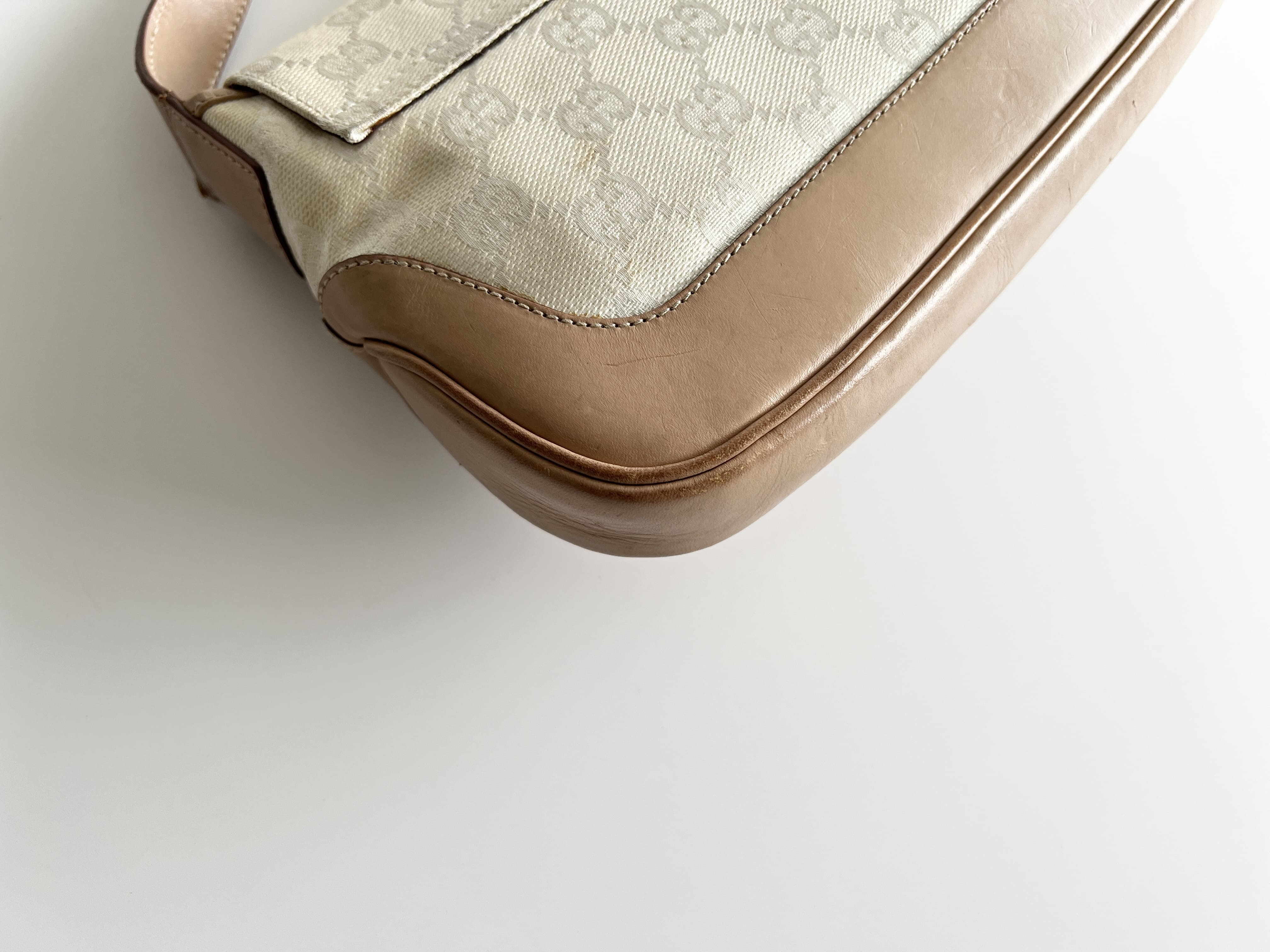 Jackie GG Leather Canvas Shoulder Bag (One Shoulder Bag) — view 13