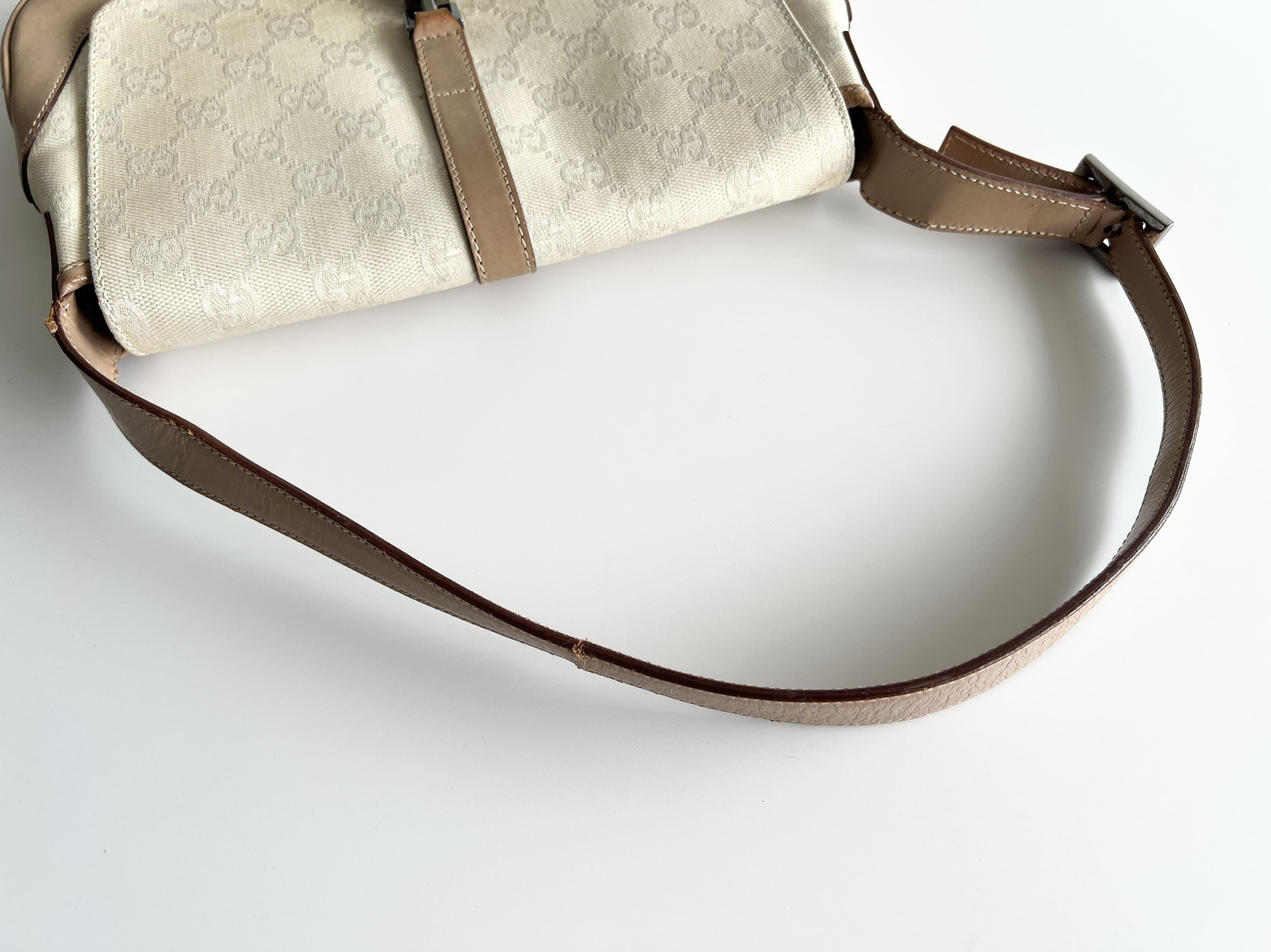Jackie GG Leather Canvas Shoulder Bag (One Shoulder Bag) — view 5