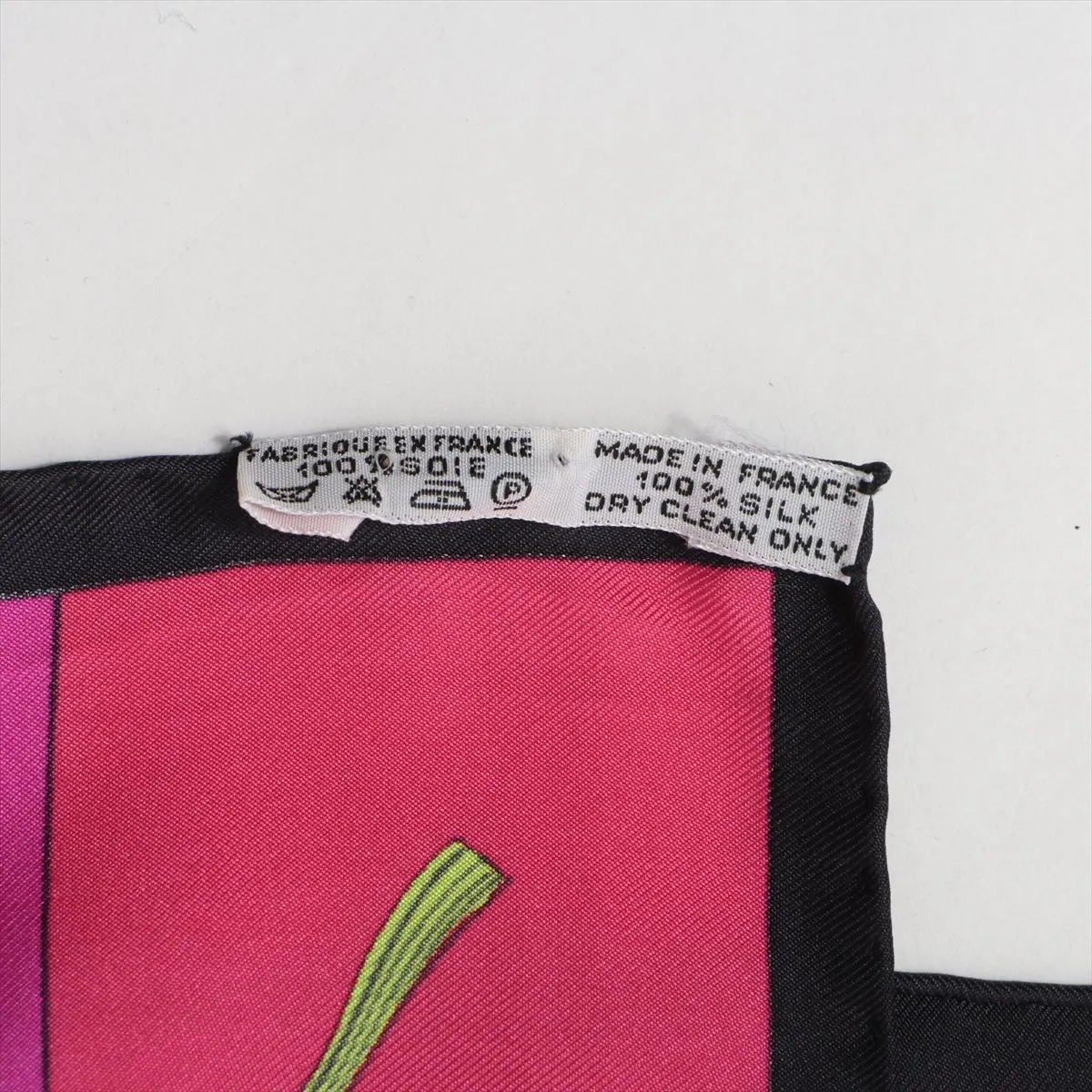 Carre 90 SOIES VOLANTES Silk Scarf, Pink, with some wear, — view 7