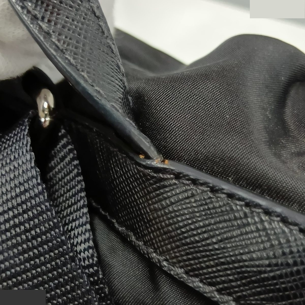 Tessuto Bijou Nylon x Leather Rhinestone Backpack — view 12