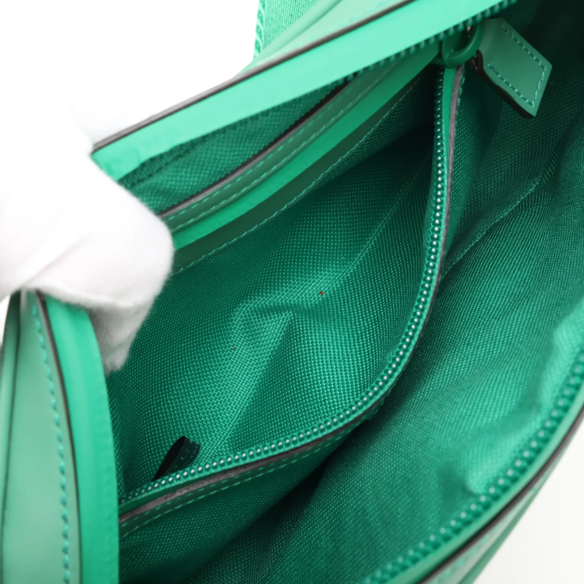 GG Rubber Effect Belt Bag, Rubber Body Bag, Green, 771422 — view 8