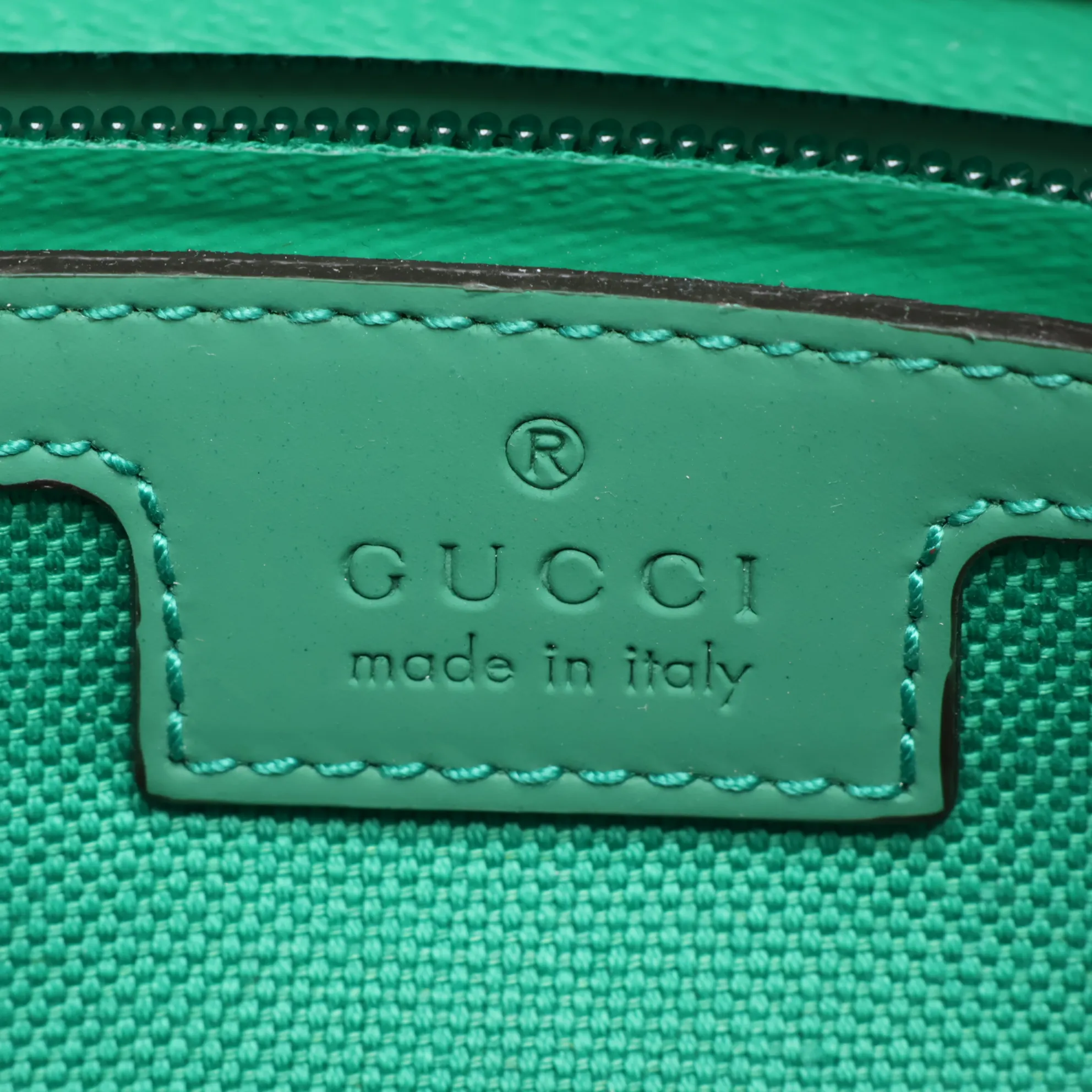 GG Rubber Effect Belt Bag, Rubber Body Bag, Green, 771422 — view 10