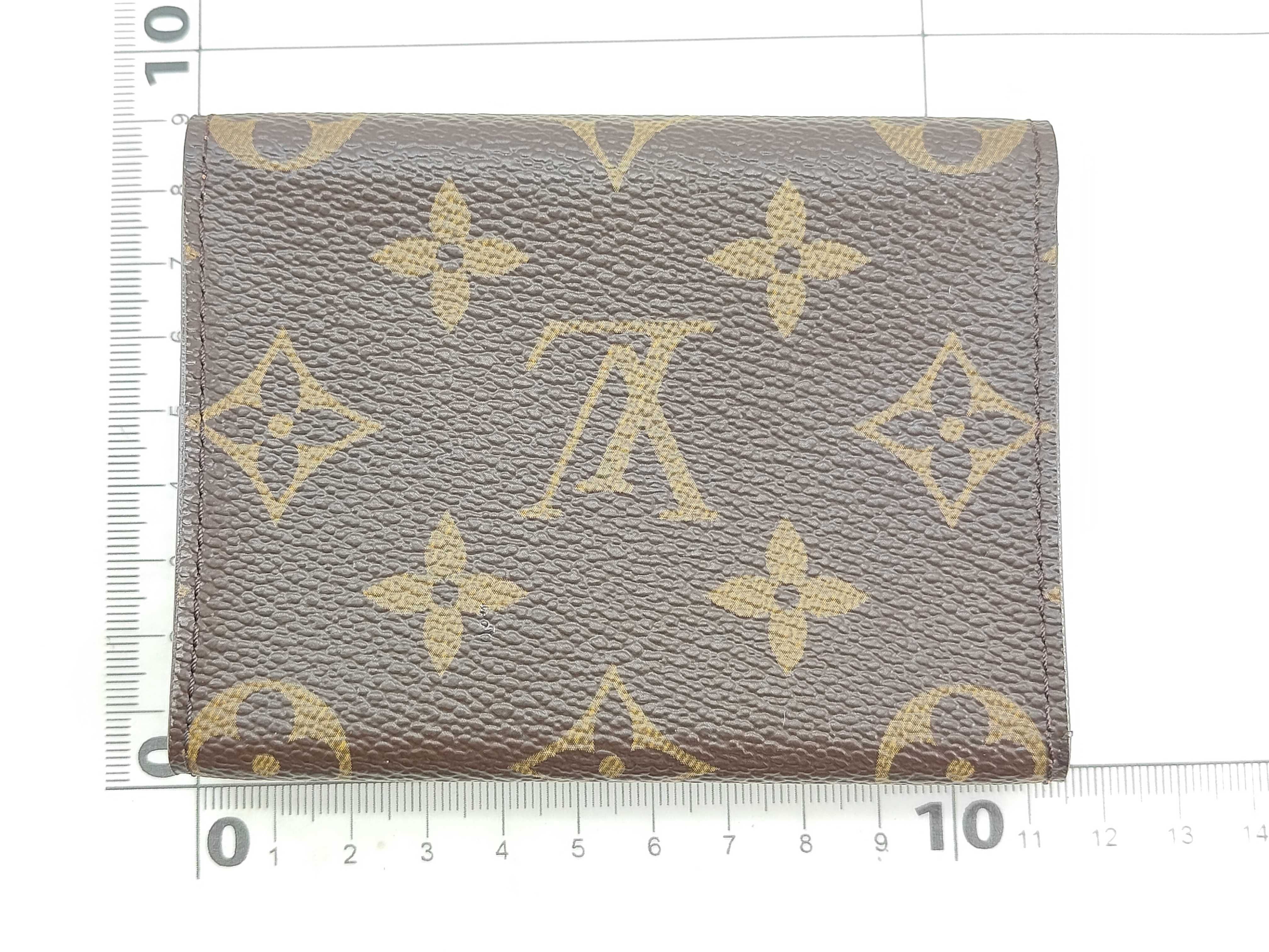 Monogram Enveloppe Carte de Visite Card Case (Card Case/Pass Case/Business Card Holder) — view 2