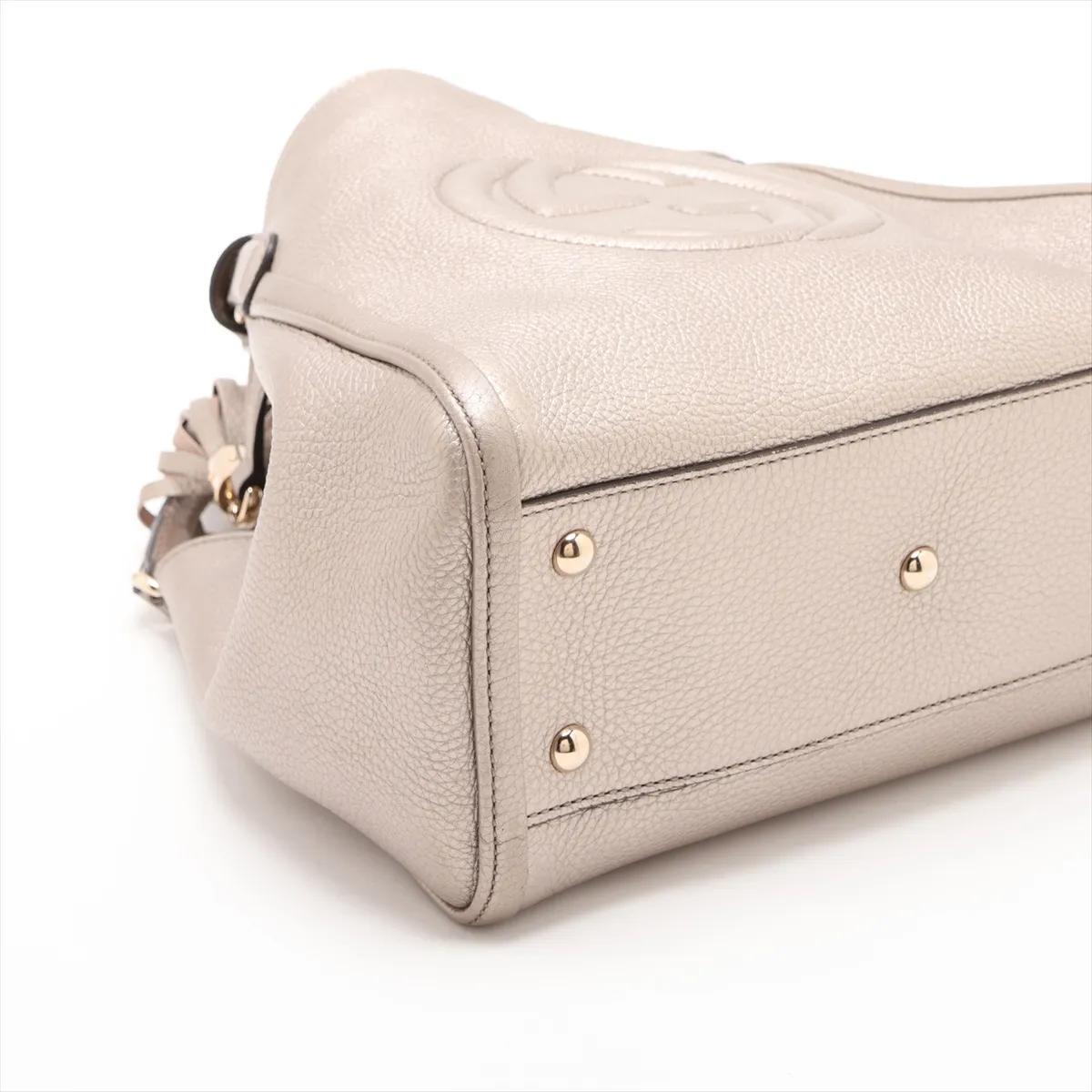 Soho 336751 Leather 2-Way Handbag Gold — view 4