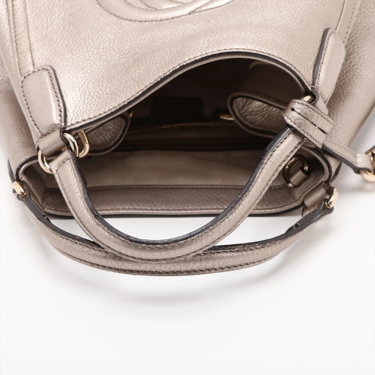 Soho 336751 Leather 2-Way Handbag Gold — view 5