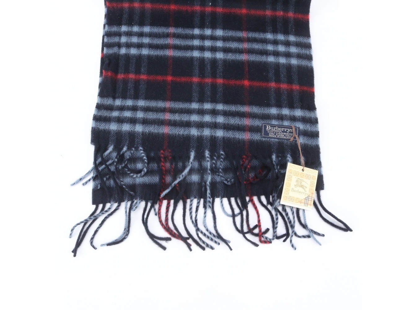 Tag attached, 100% silk Nova Check scarf. — view 4