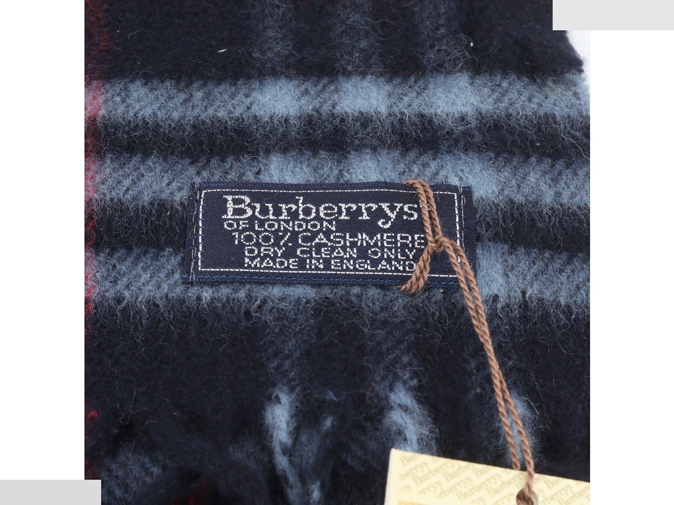 Tag attached, 100% silk Nova Check scarf. — view 5