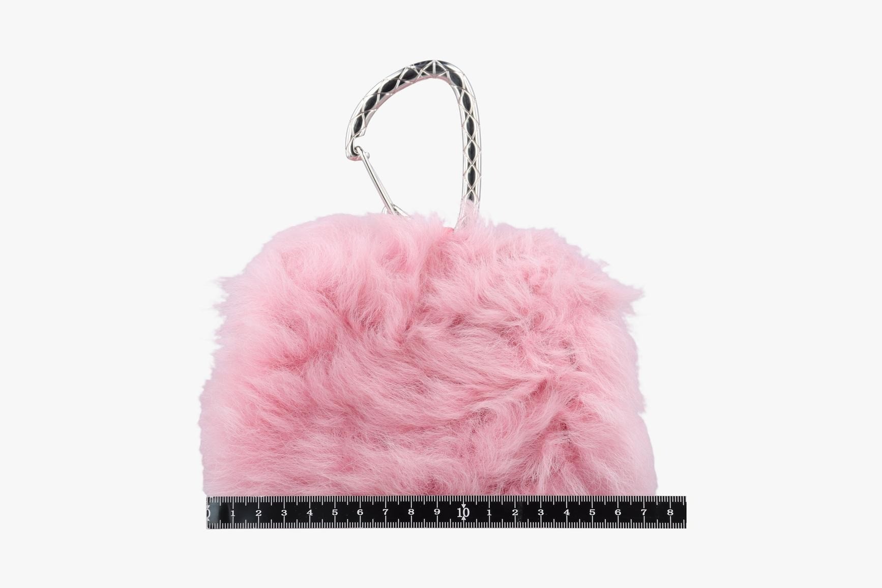 CC Hook Card Holder, Shearling, Pink — view 2