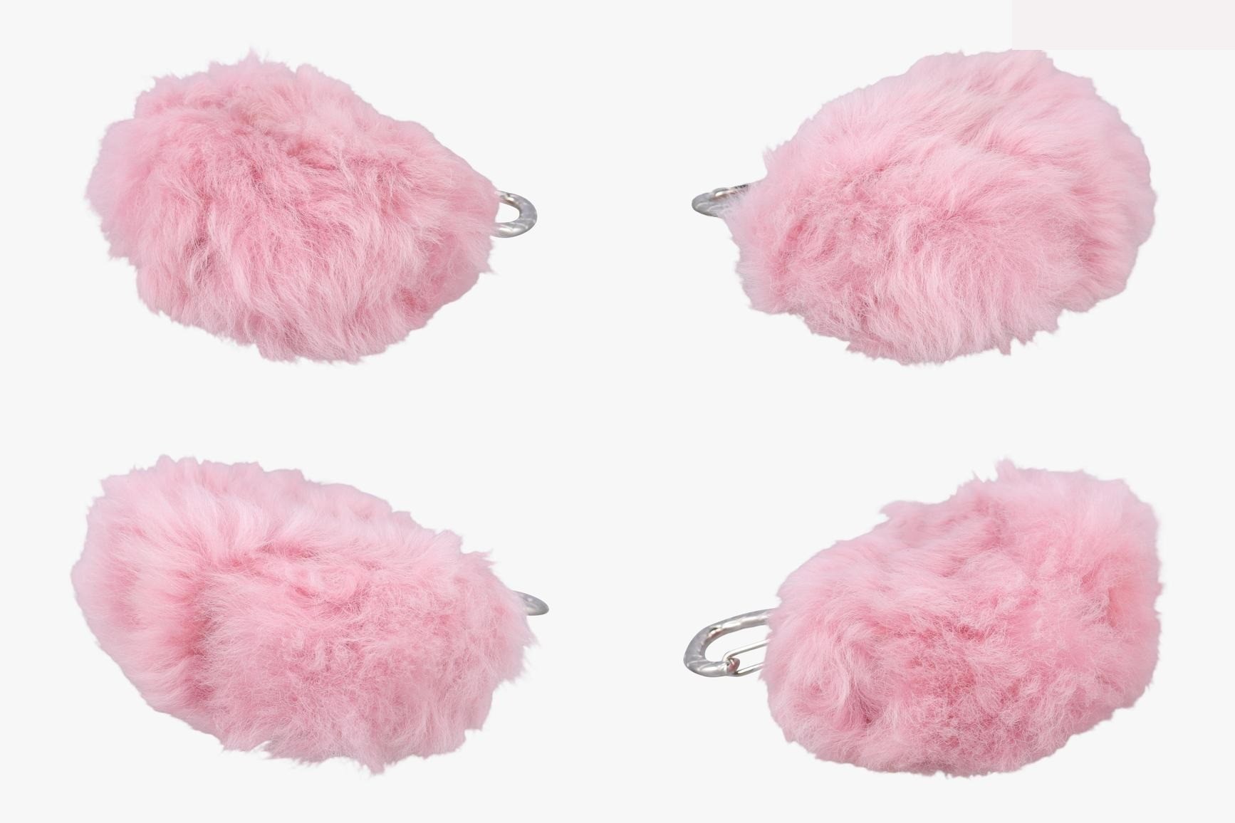 CC Hook Card Holder, Shearling, Pink — view 4