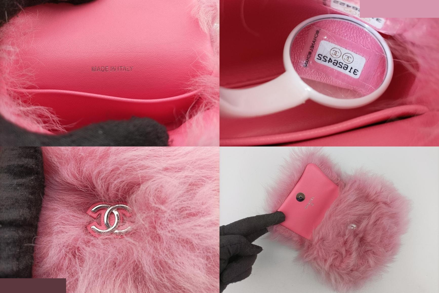 CC Hook Card Holder, Shearling, Pink — view 8