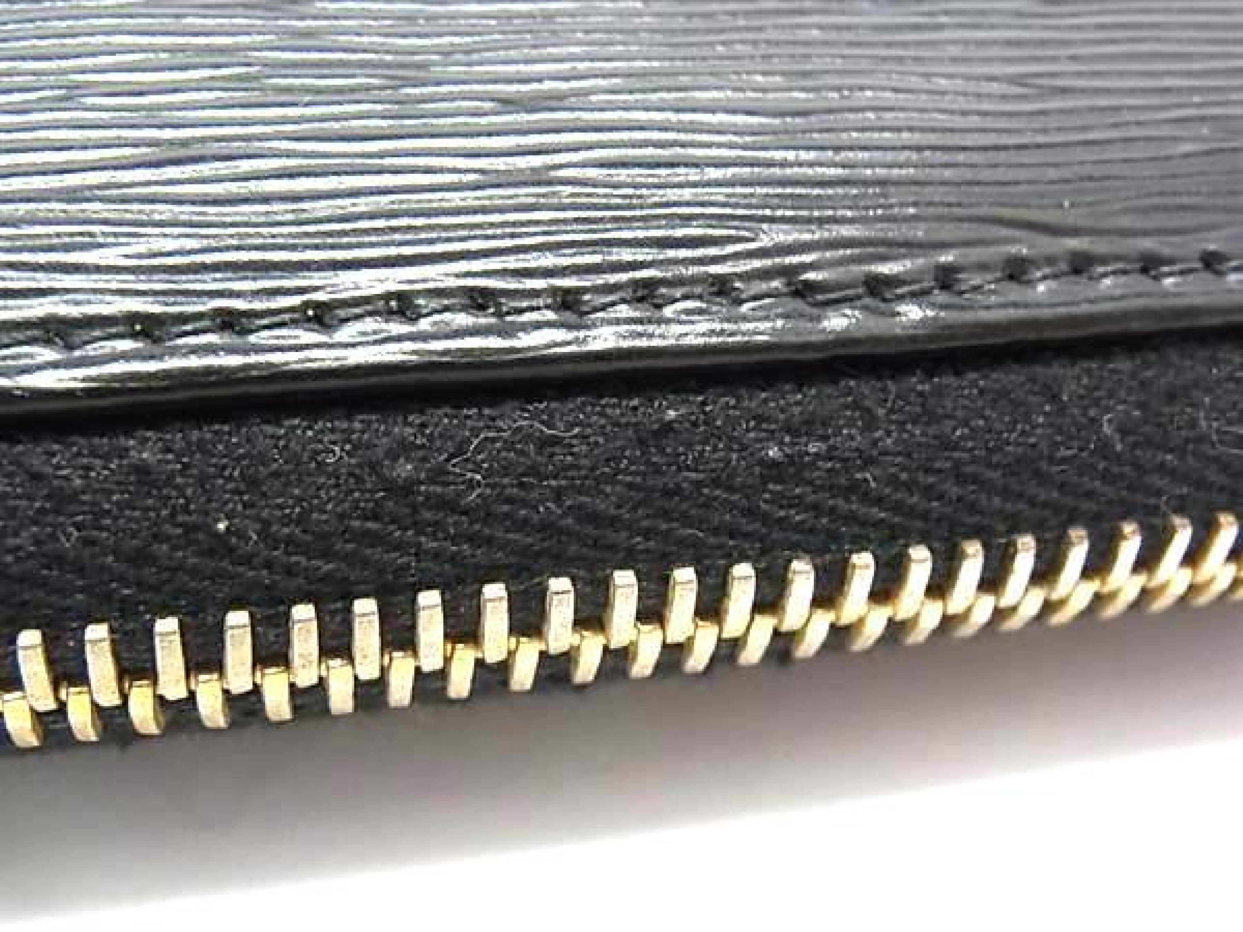 Leather Round Zip Long Wallet, Billfold, Coin Purse, Card Slots, Women's, Black, FW7726 — view 6
