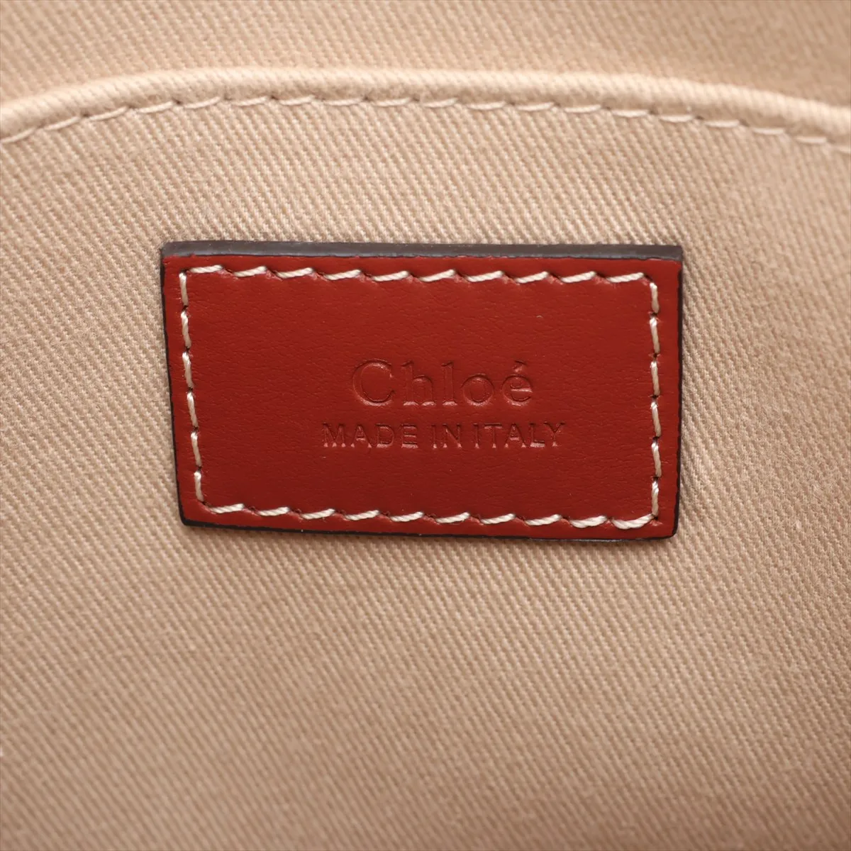 Woody Small Canvas x Leather 2-Way Handbag, Beige x Brown — view 10