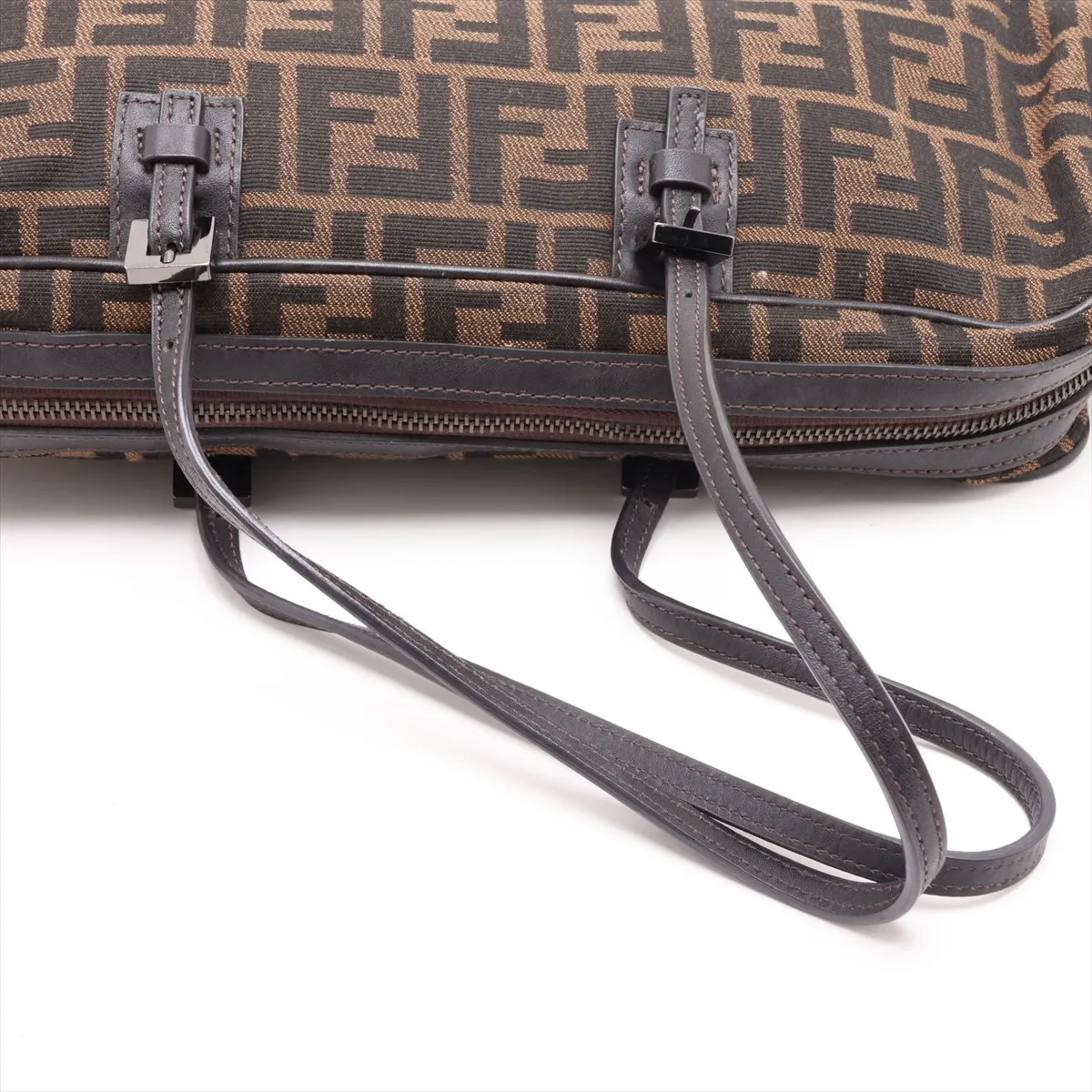 Zucca Canvas x Leather Handbag, Brown, 8BL006, VAP Mark — view 5