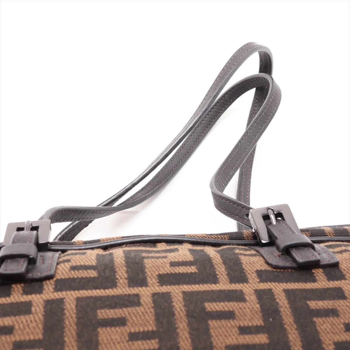 Zucca Canvas x Leather Handbag, Brown, 8BL006, VAP Mark — view 6