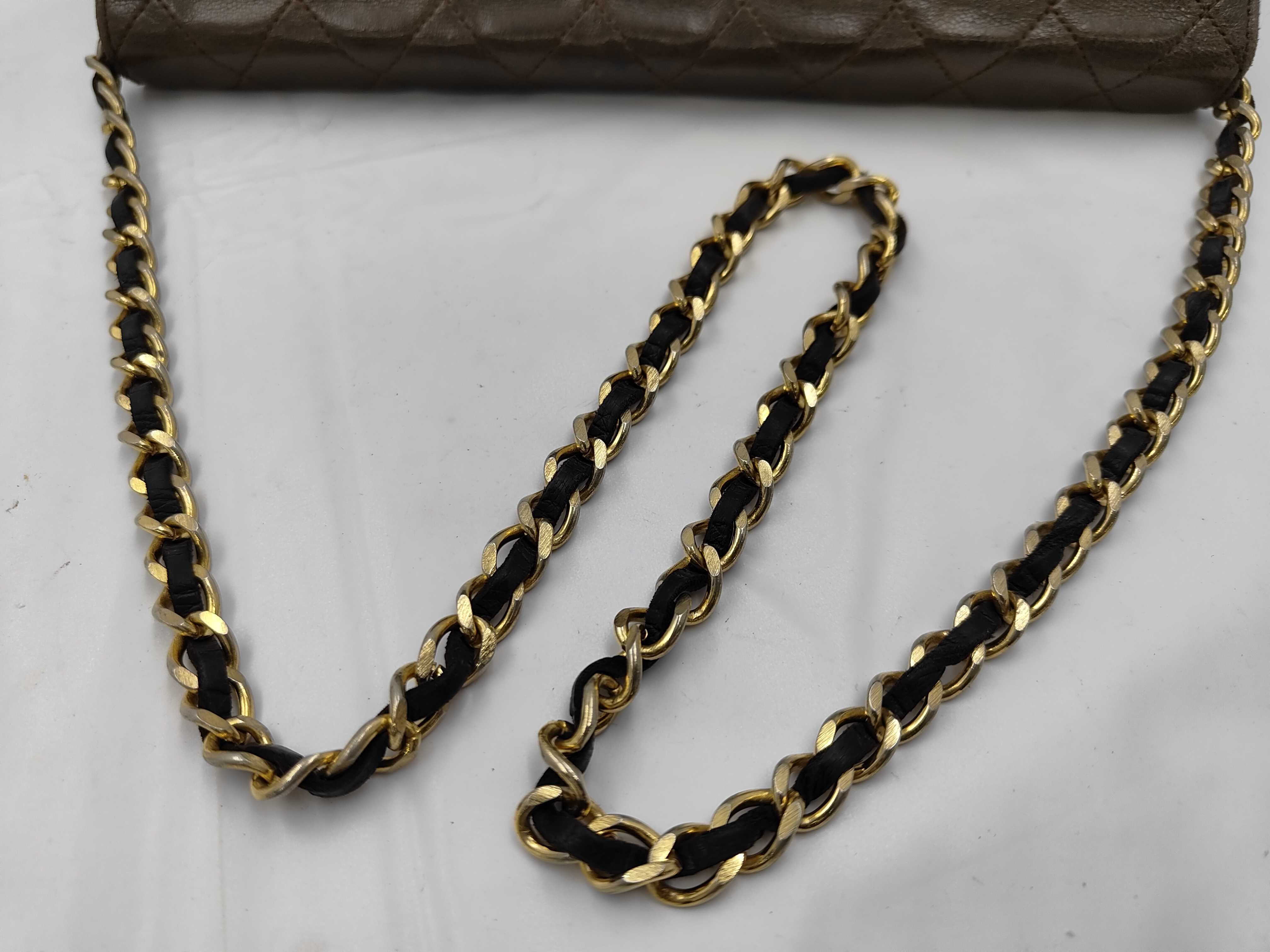 Lambskin Matelassé Single Flap Gold Chain Shoulder Bag — view 3