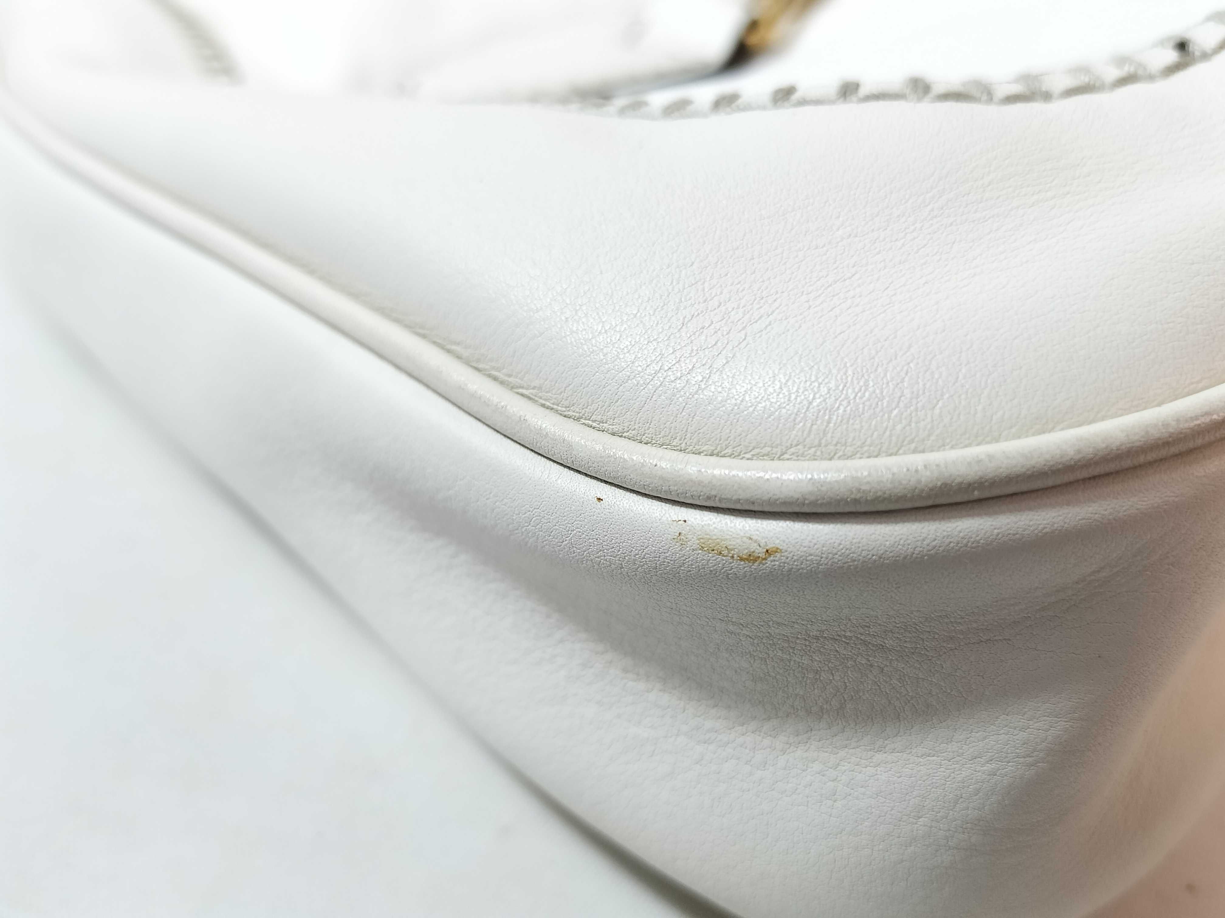 New Jackie Bamboo Tassel Leather 2-Way Bag White 219725 Handbag — view 11