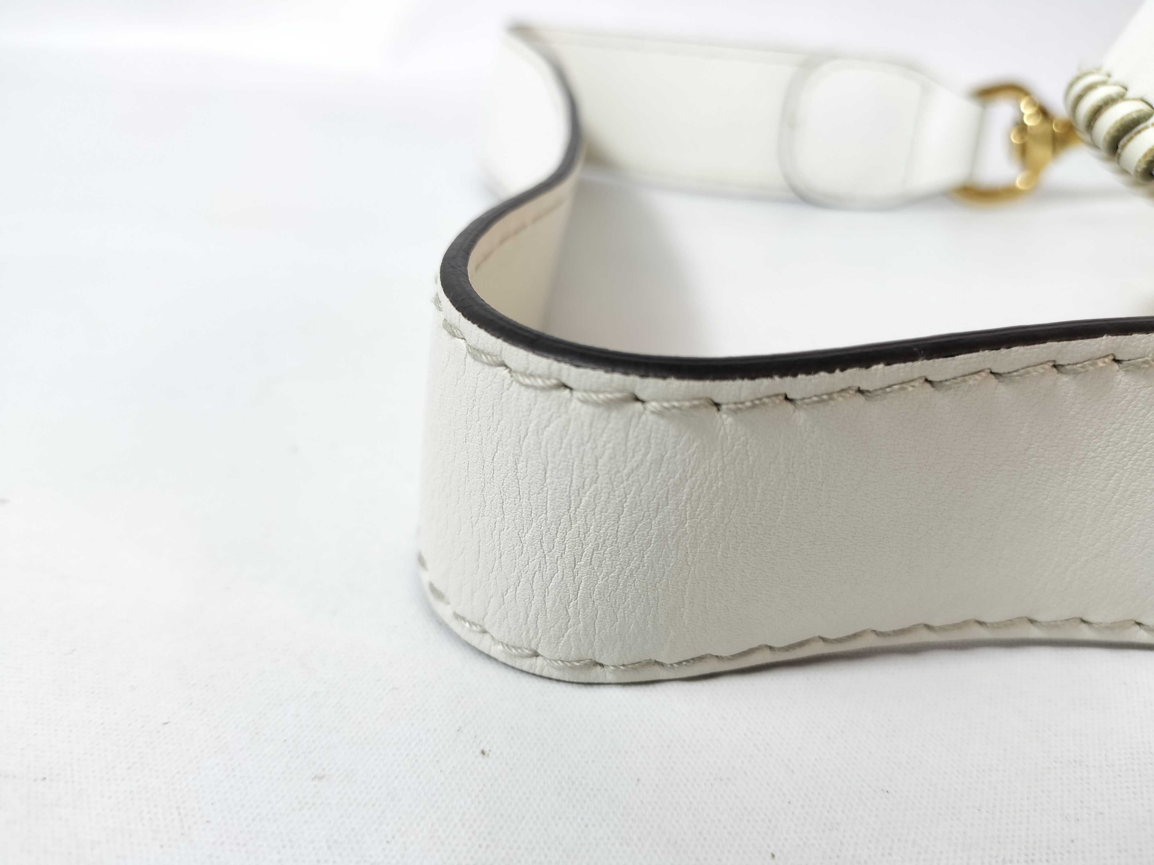 New Jackie Bamboo Tassel Leather 2-Way Bag White 219725 Handbag — view 4
