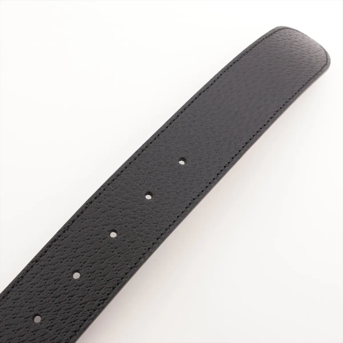 406831 Double G Belt 90 Leather x GP Black x Gold — view 3